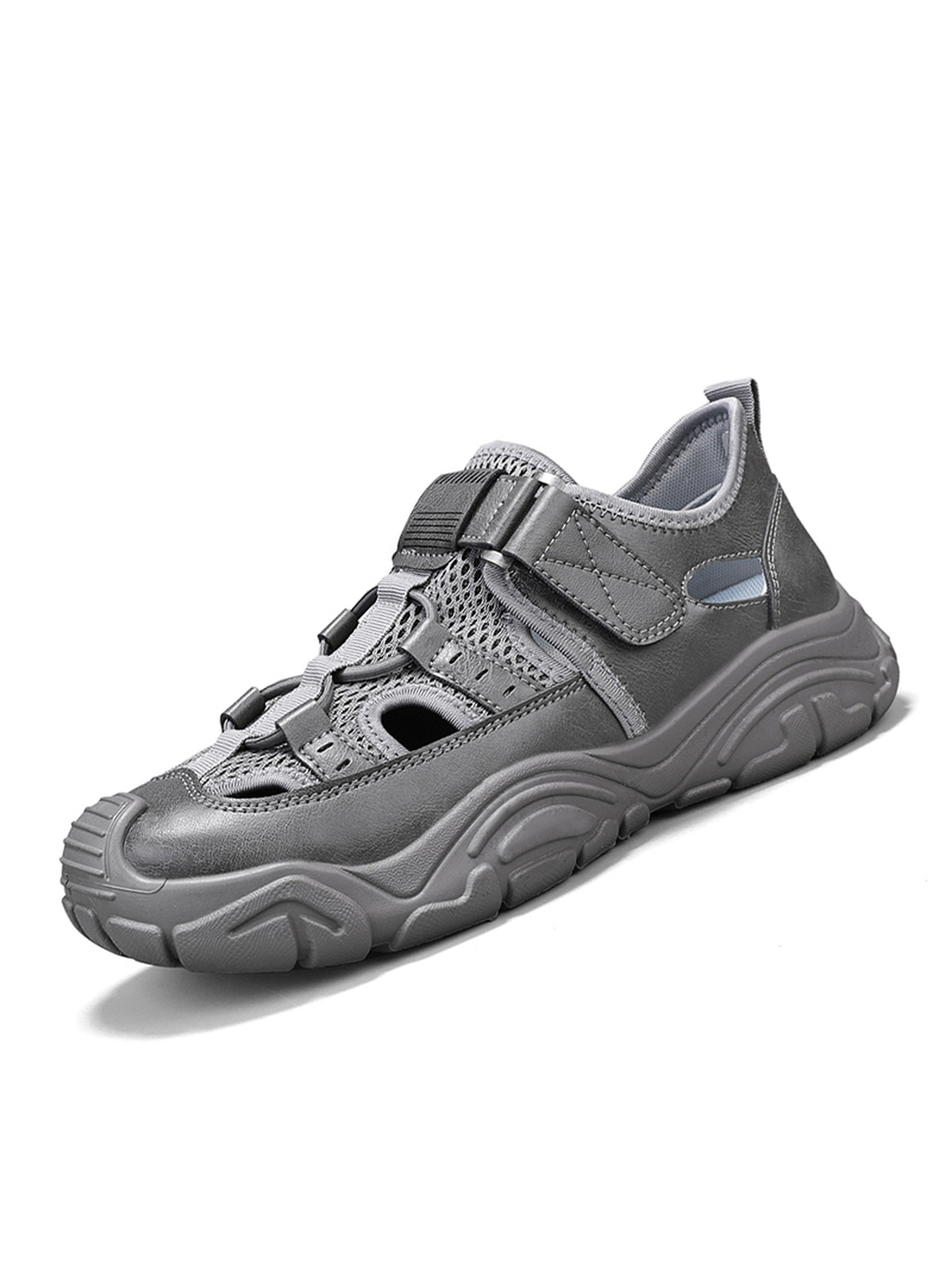 Mens Grey Sporty Outdoor Sneakers