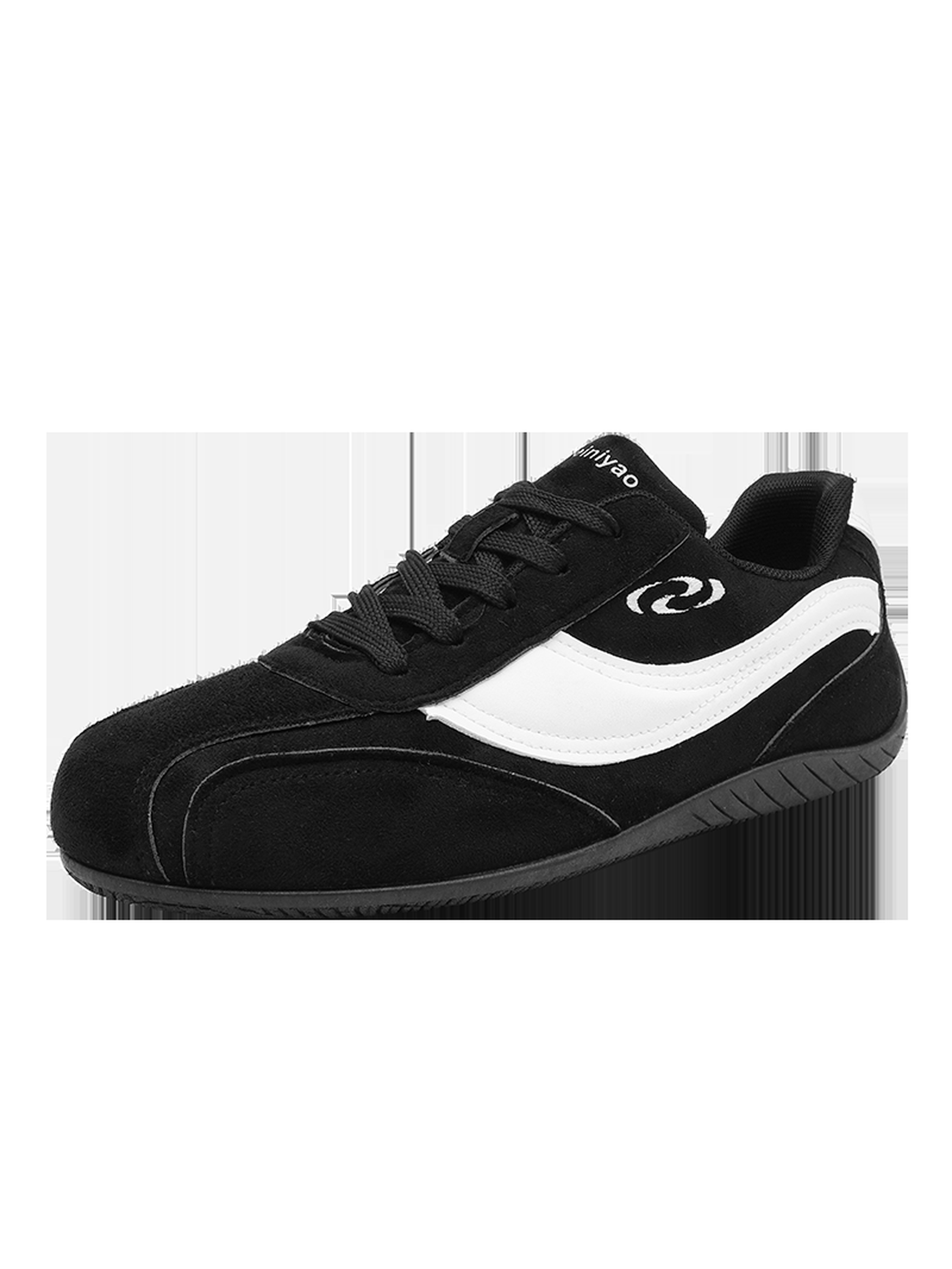 Black Lace-Up Casual Sneakers