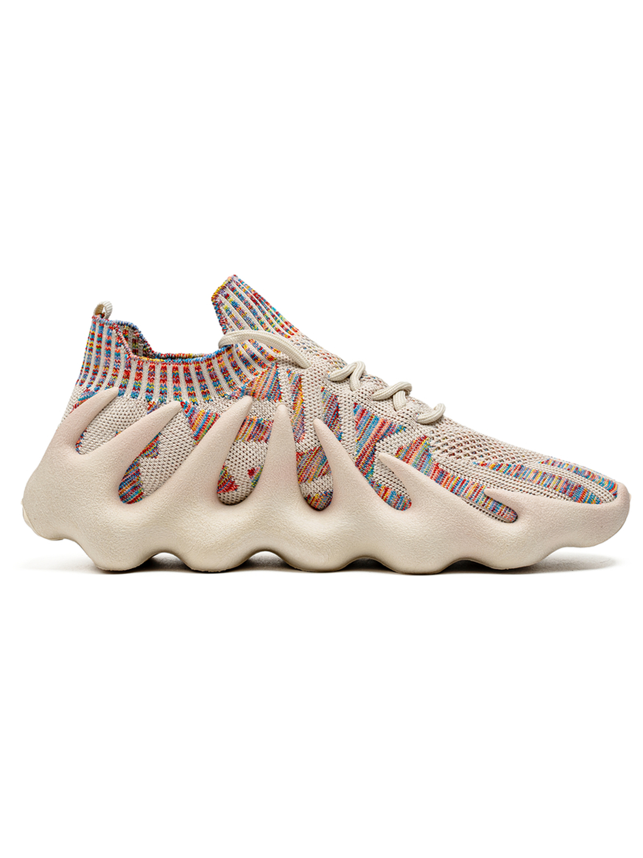 Beige Multi Knit Sports Sneakers