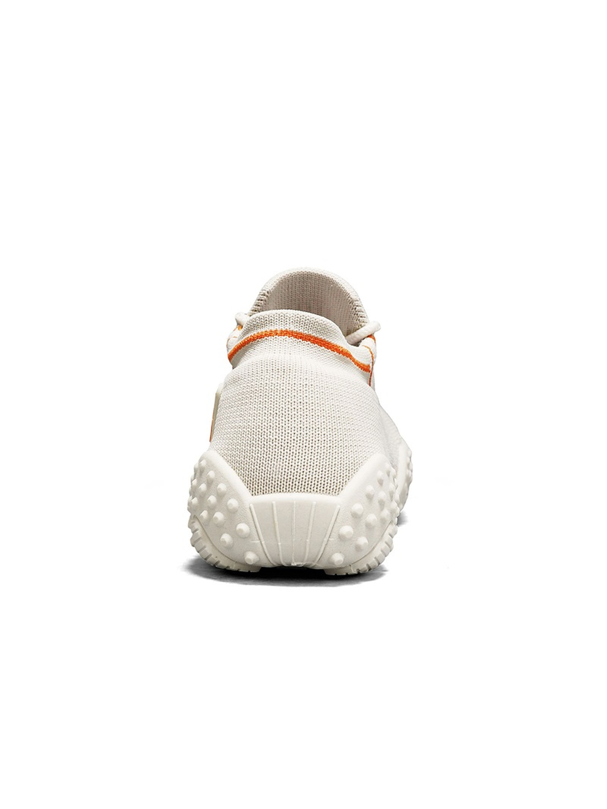 Beige Breathable Knit Lace-Up Sneakers