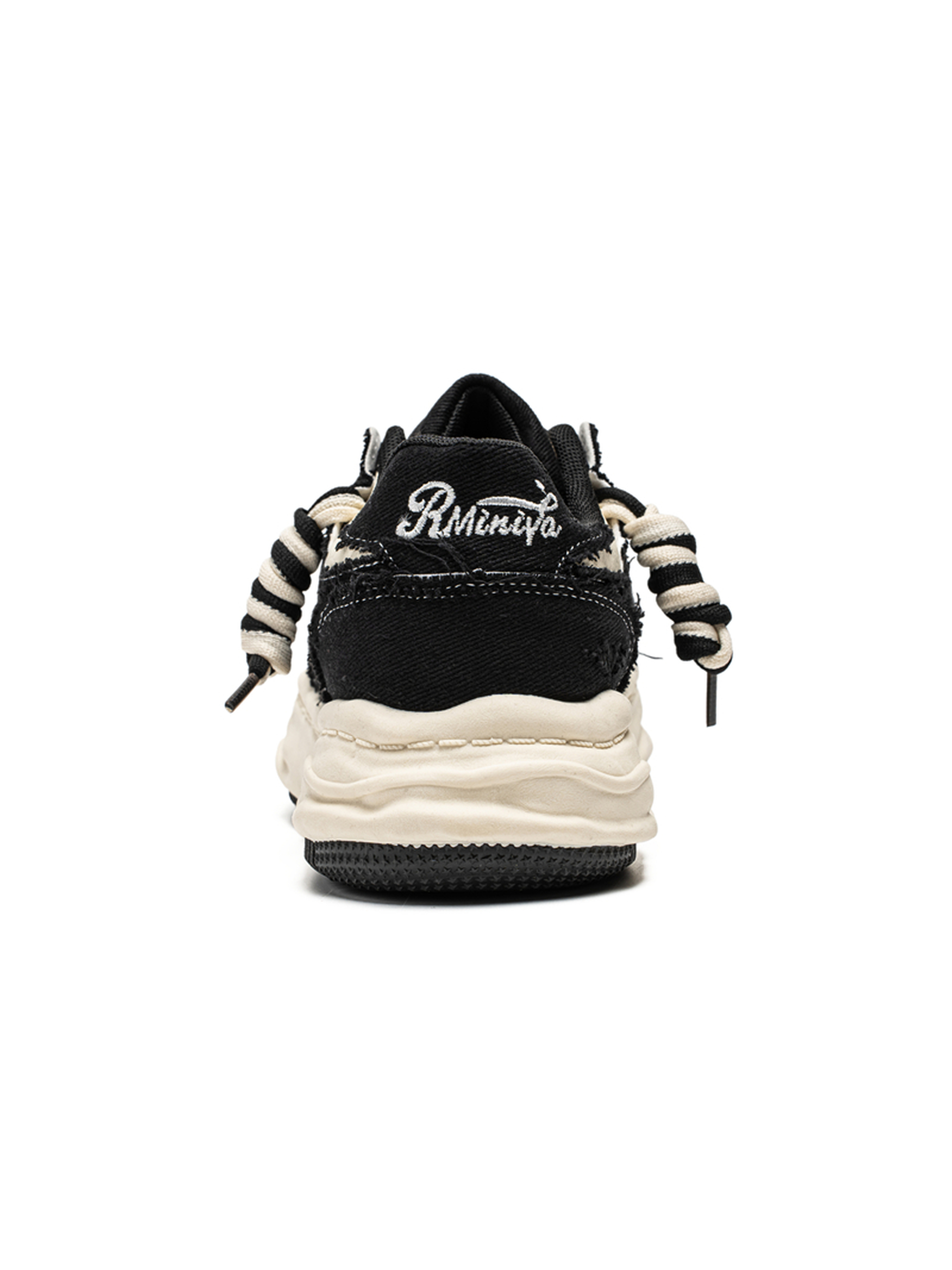 Black Lace Up Flatform Sneakers