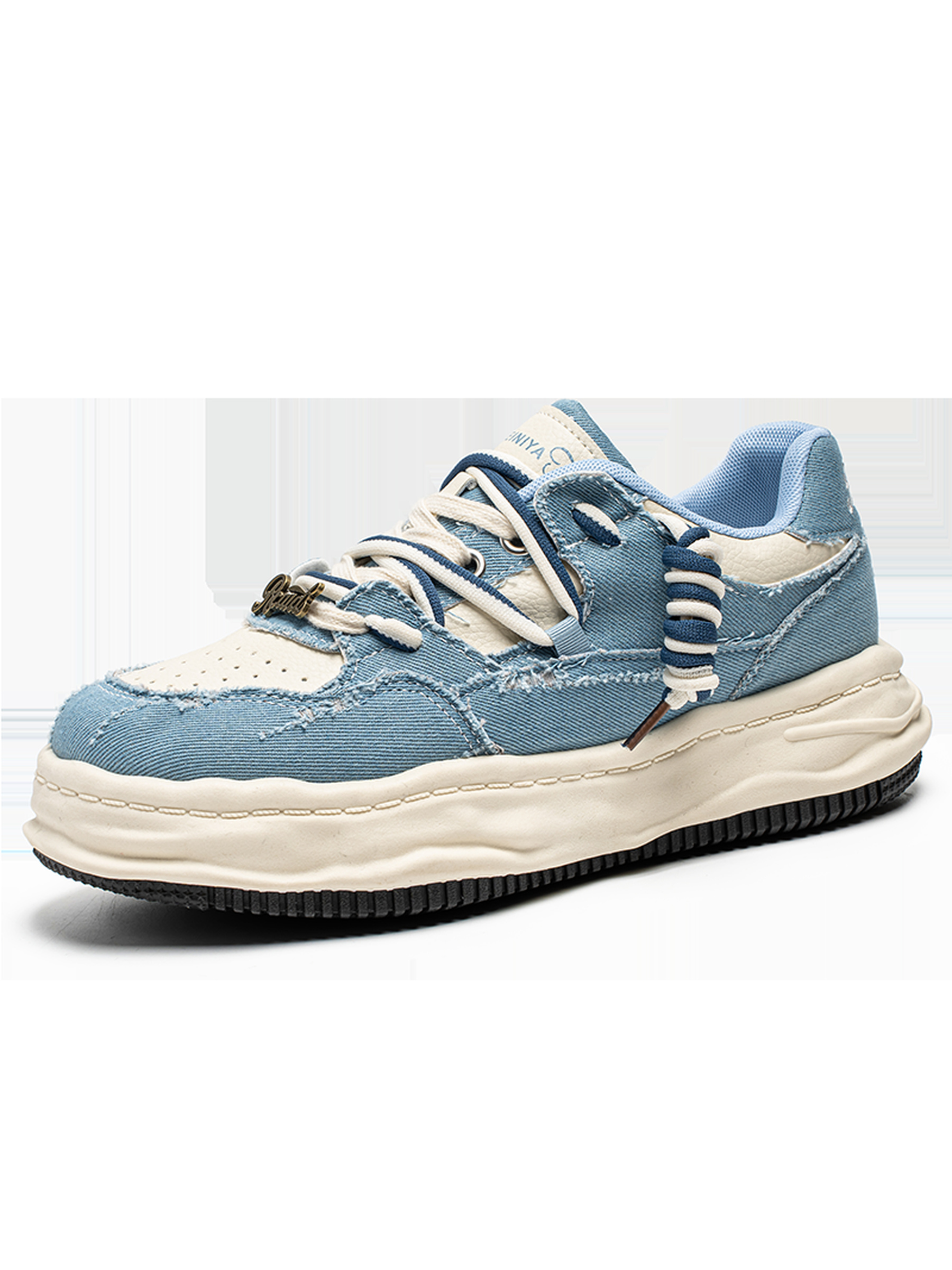 Denim-Look Casual Sneakers