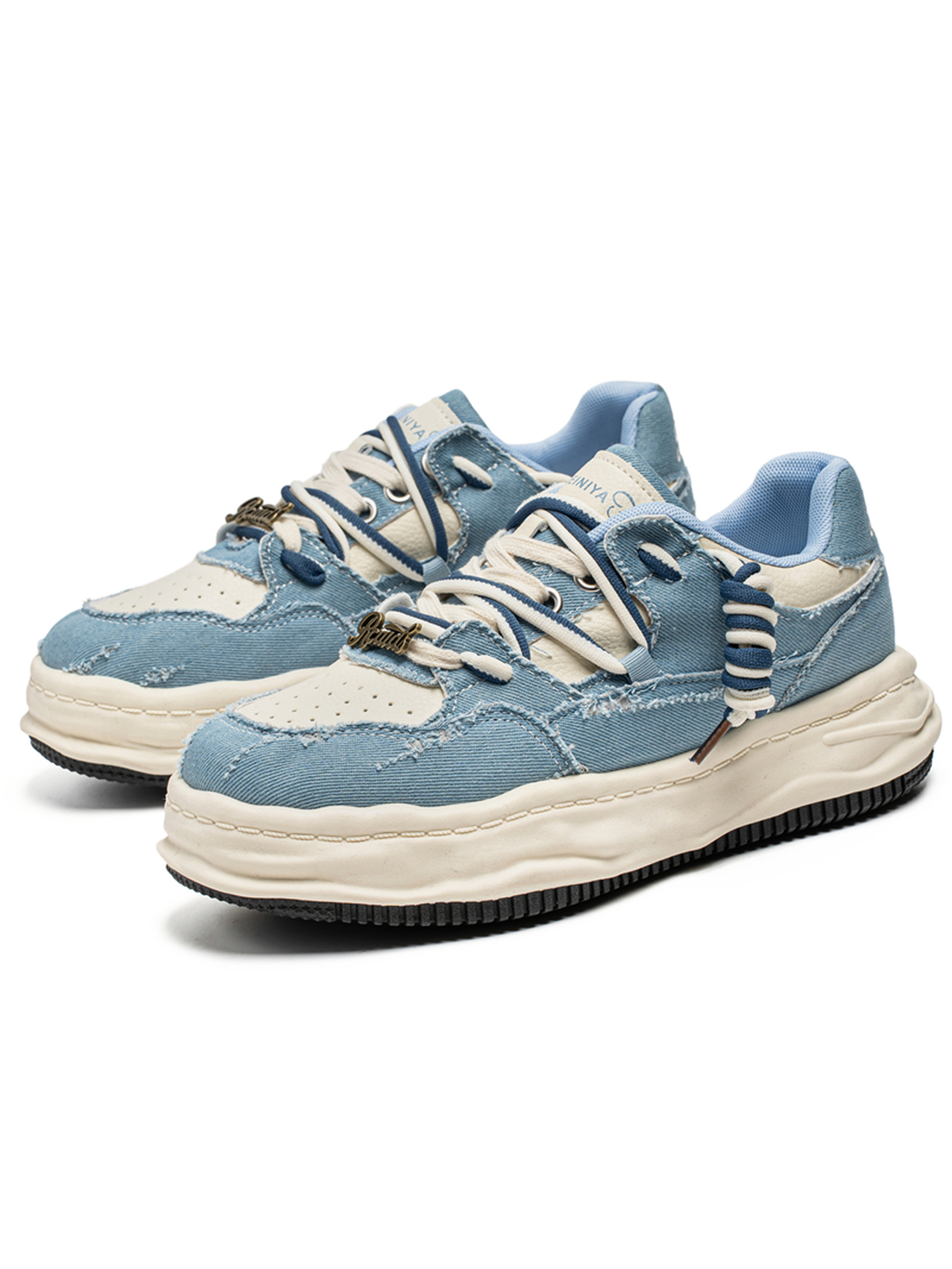 Denim-Look Casual Sneakers