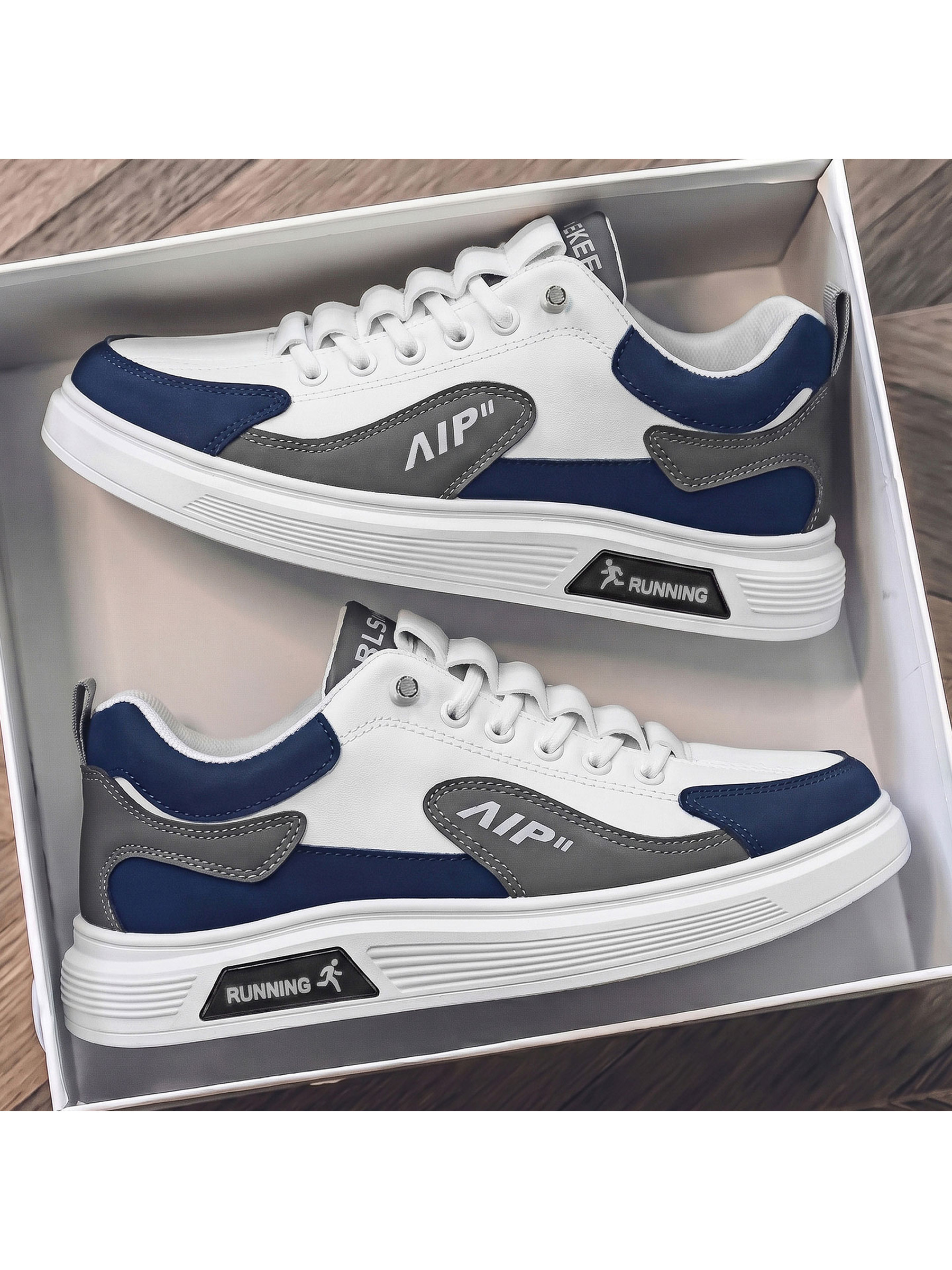 Contrast Panel Casual Sneakers