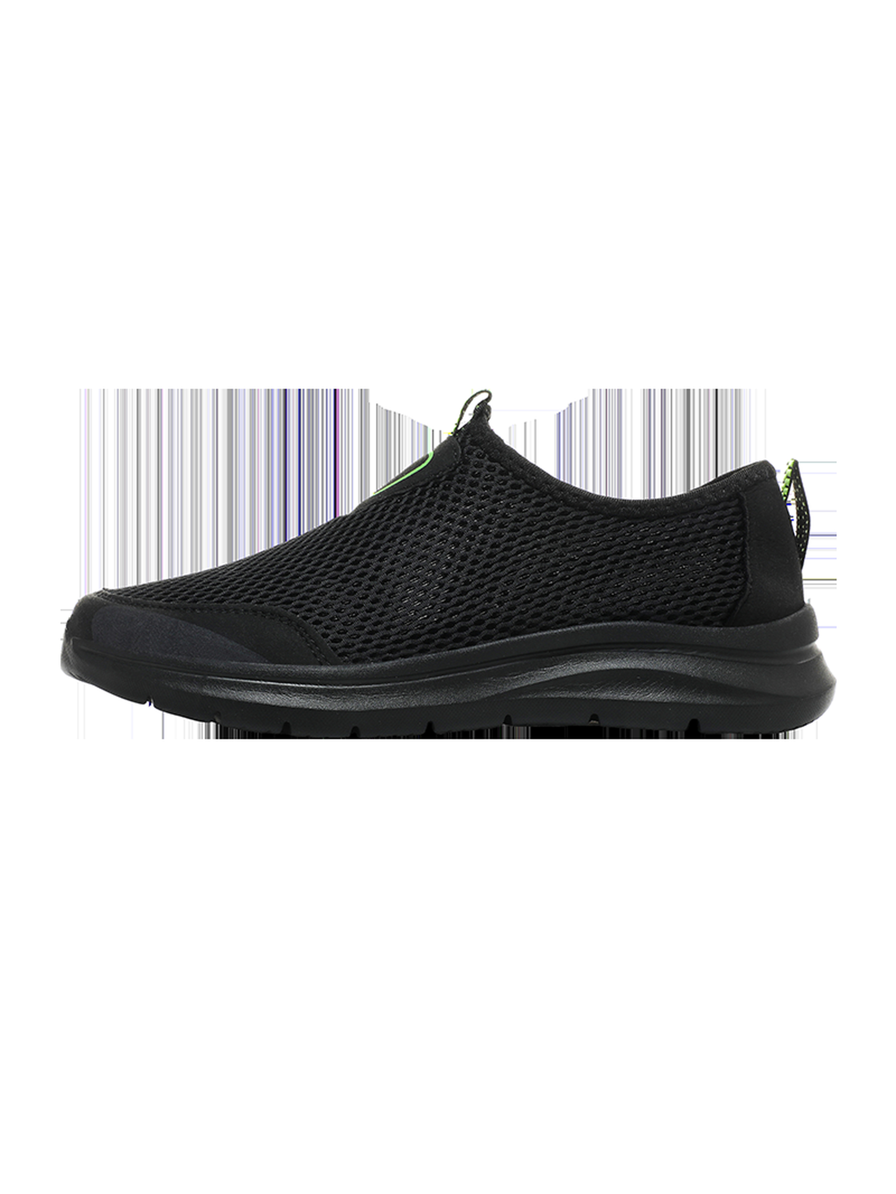 Black Mesh Slip-On Sneakers