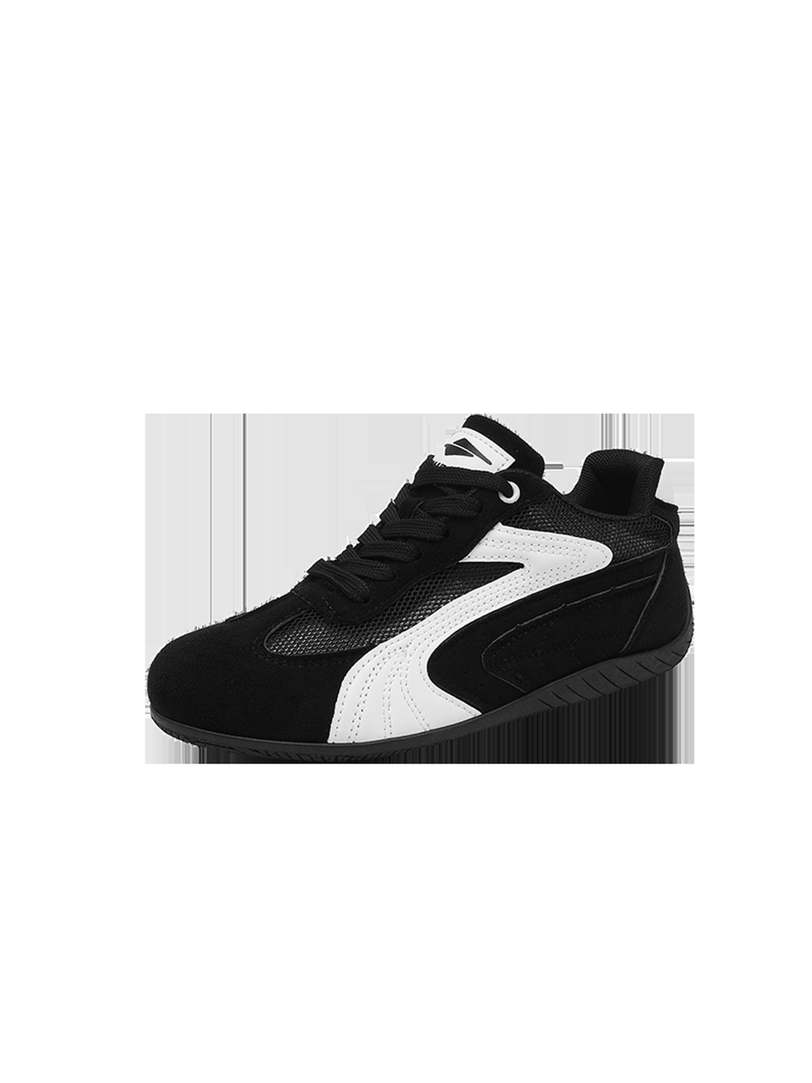 Black Sporty Lace-Up Sneakers