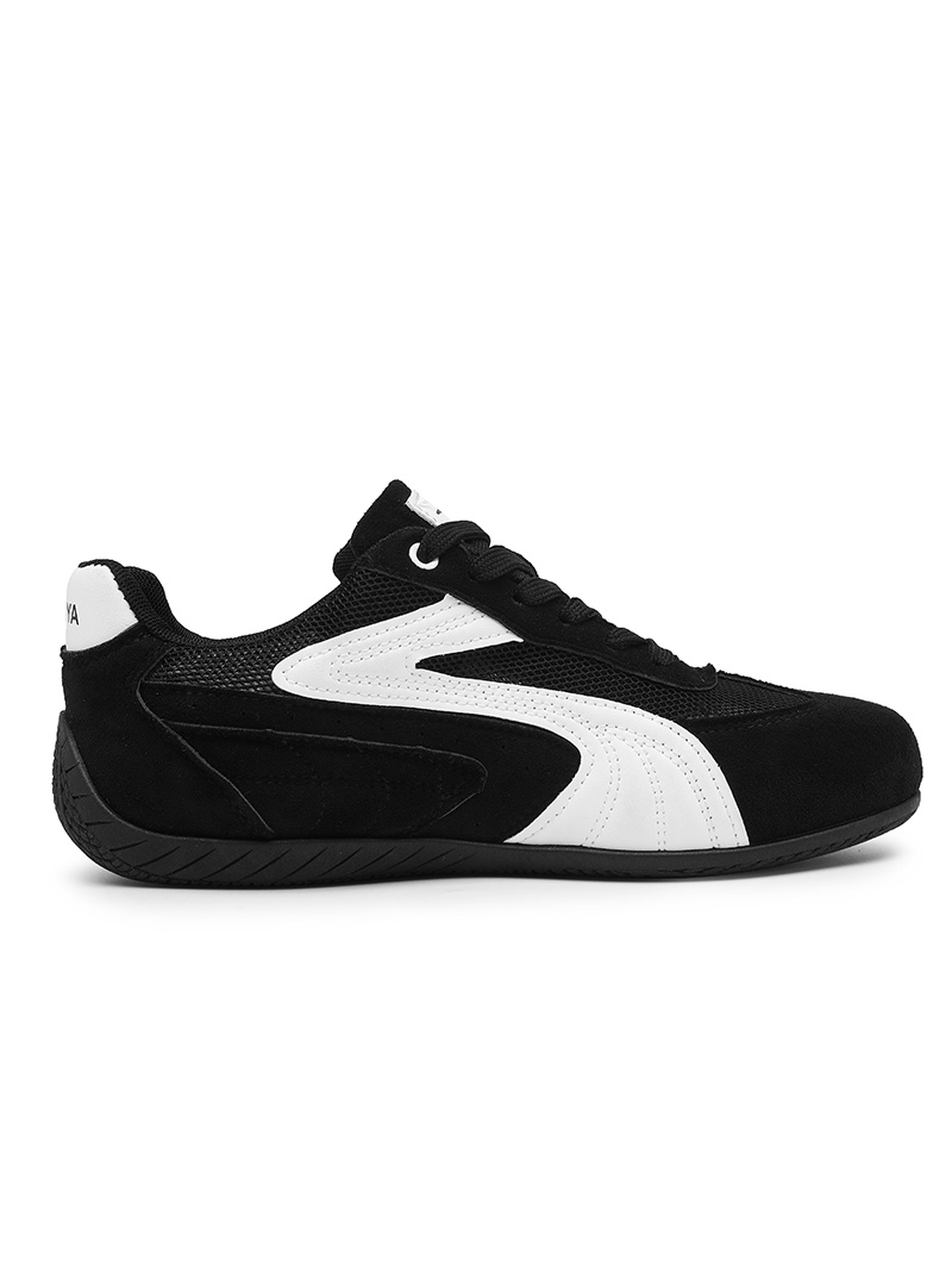 Black Sporty Lace-Up Sneakers