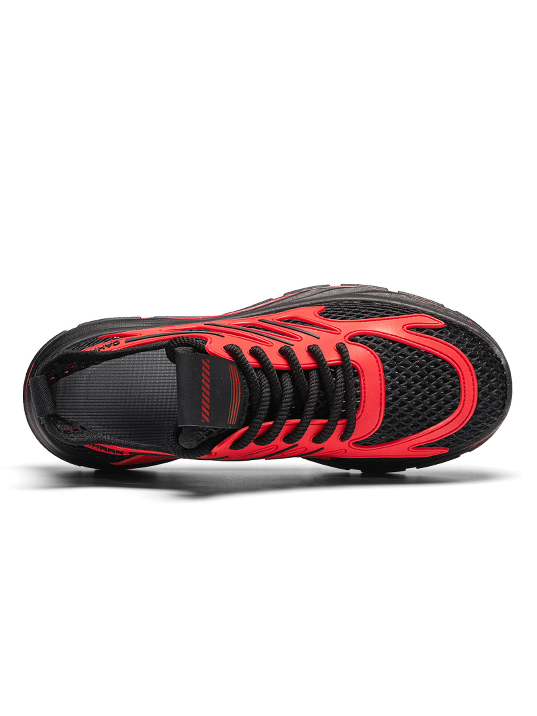 Red and Black Mesh Sporty Sneakers