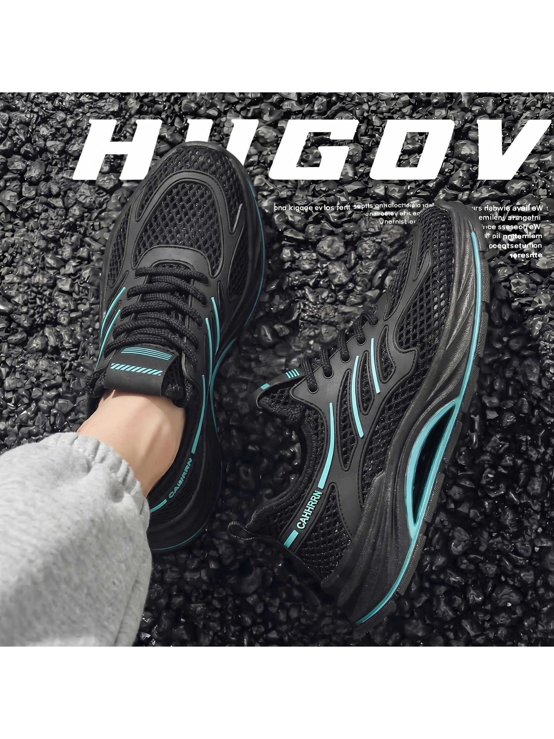 Black Mesh Breathable Sneakers