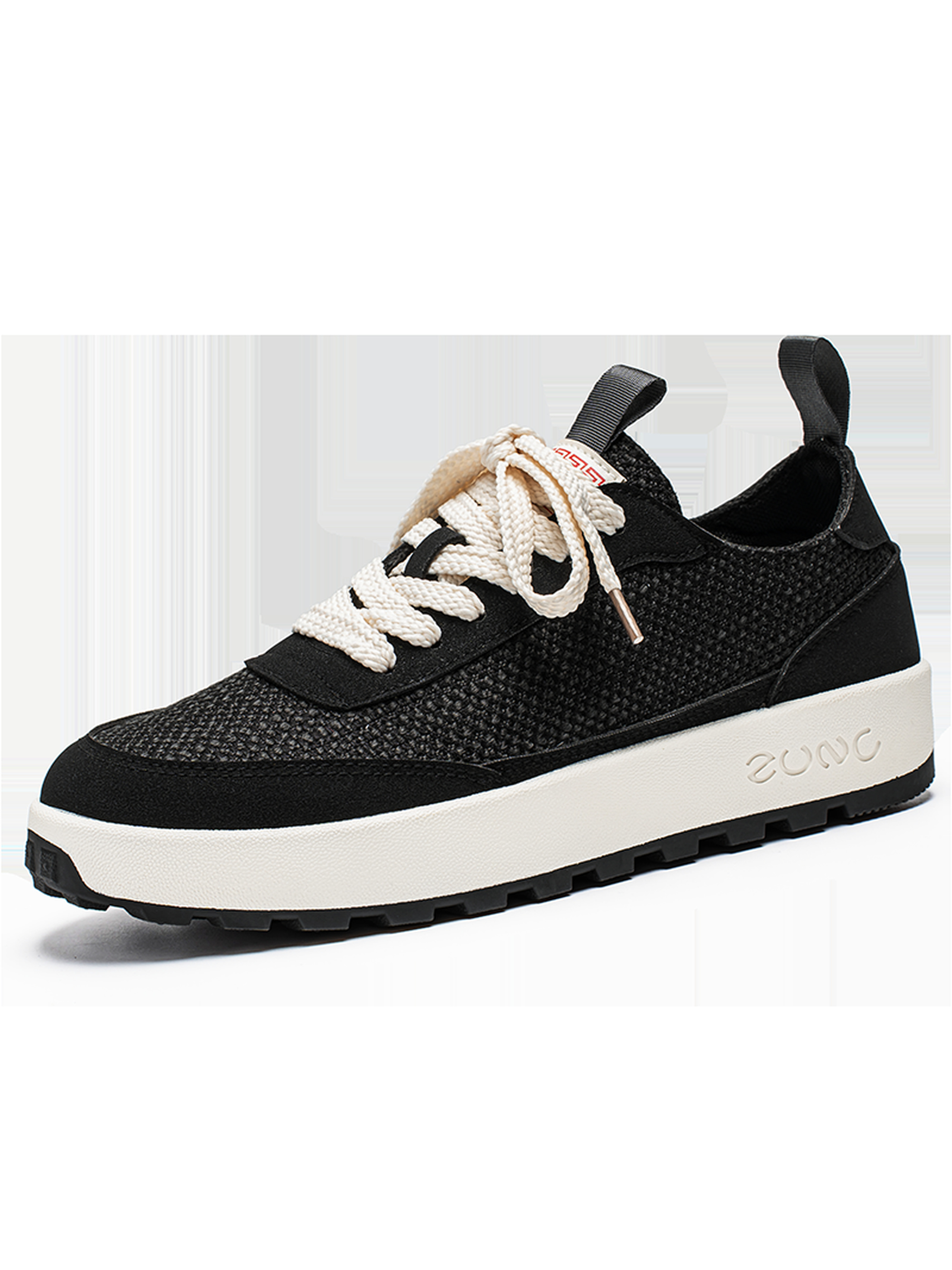 Black Lace Up Casual Sneakers