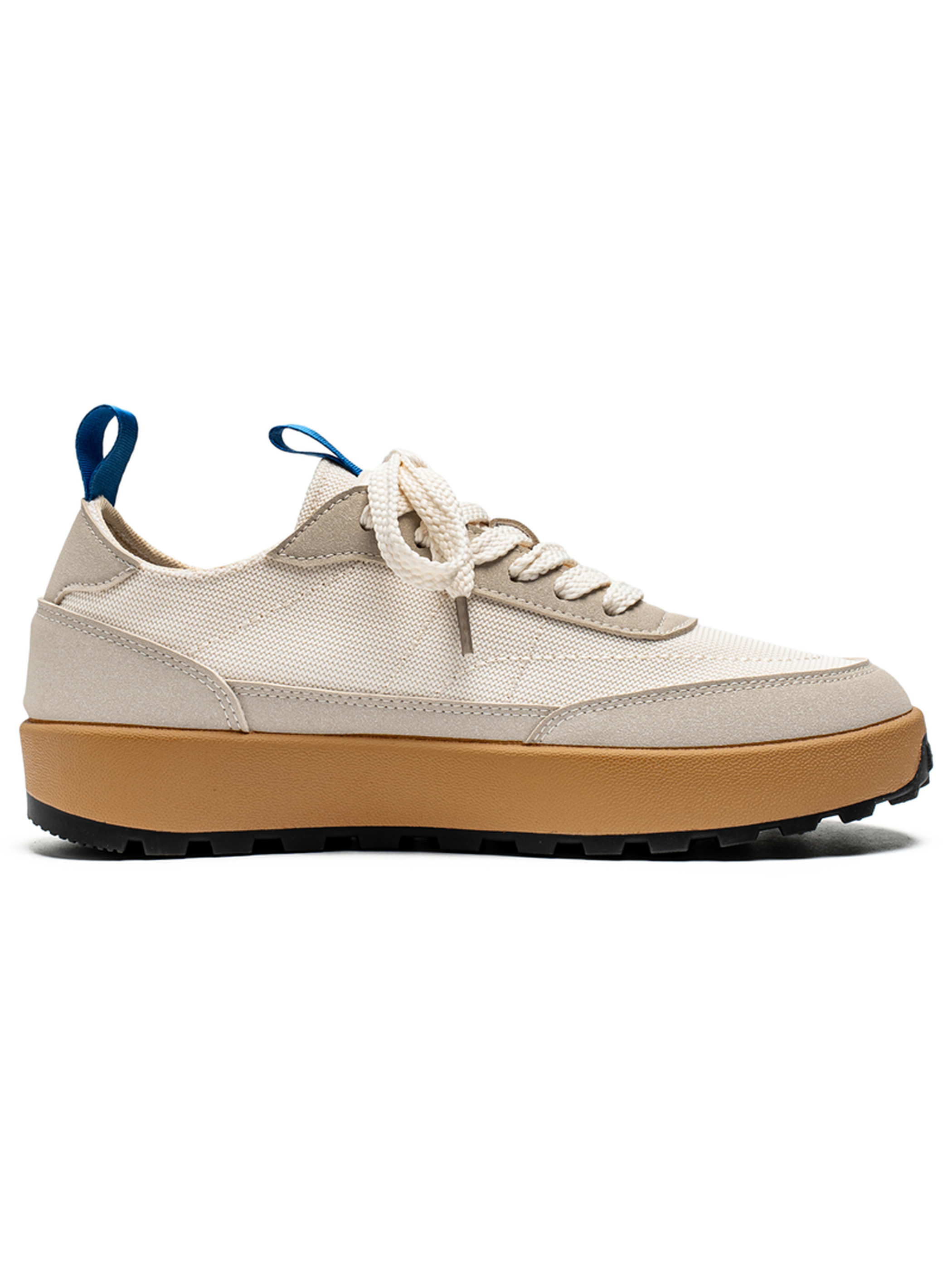 Beige Lace Up Comfort Sneakers