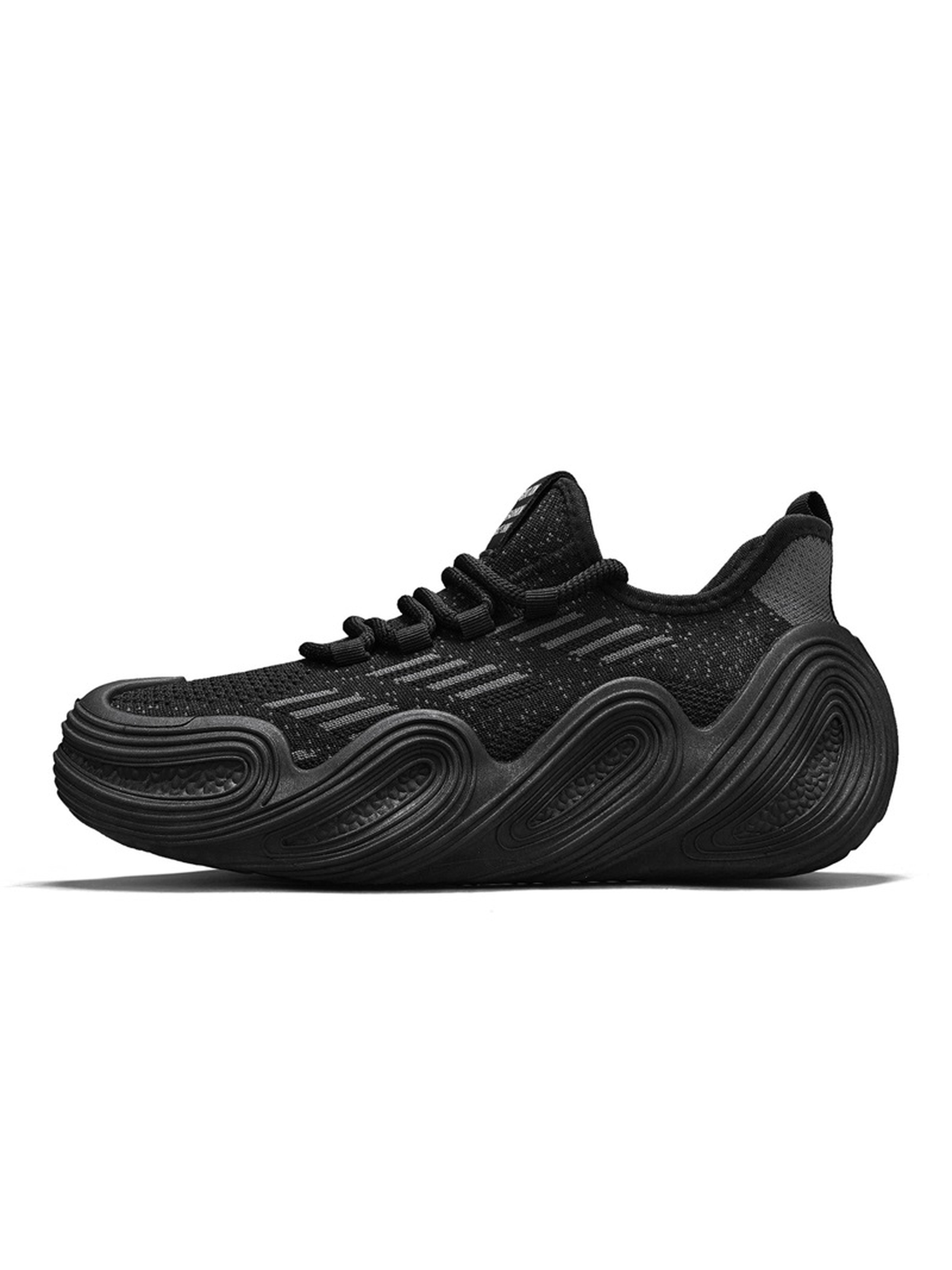 Black Lace Up Chunky Sneakers