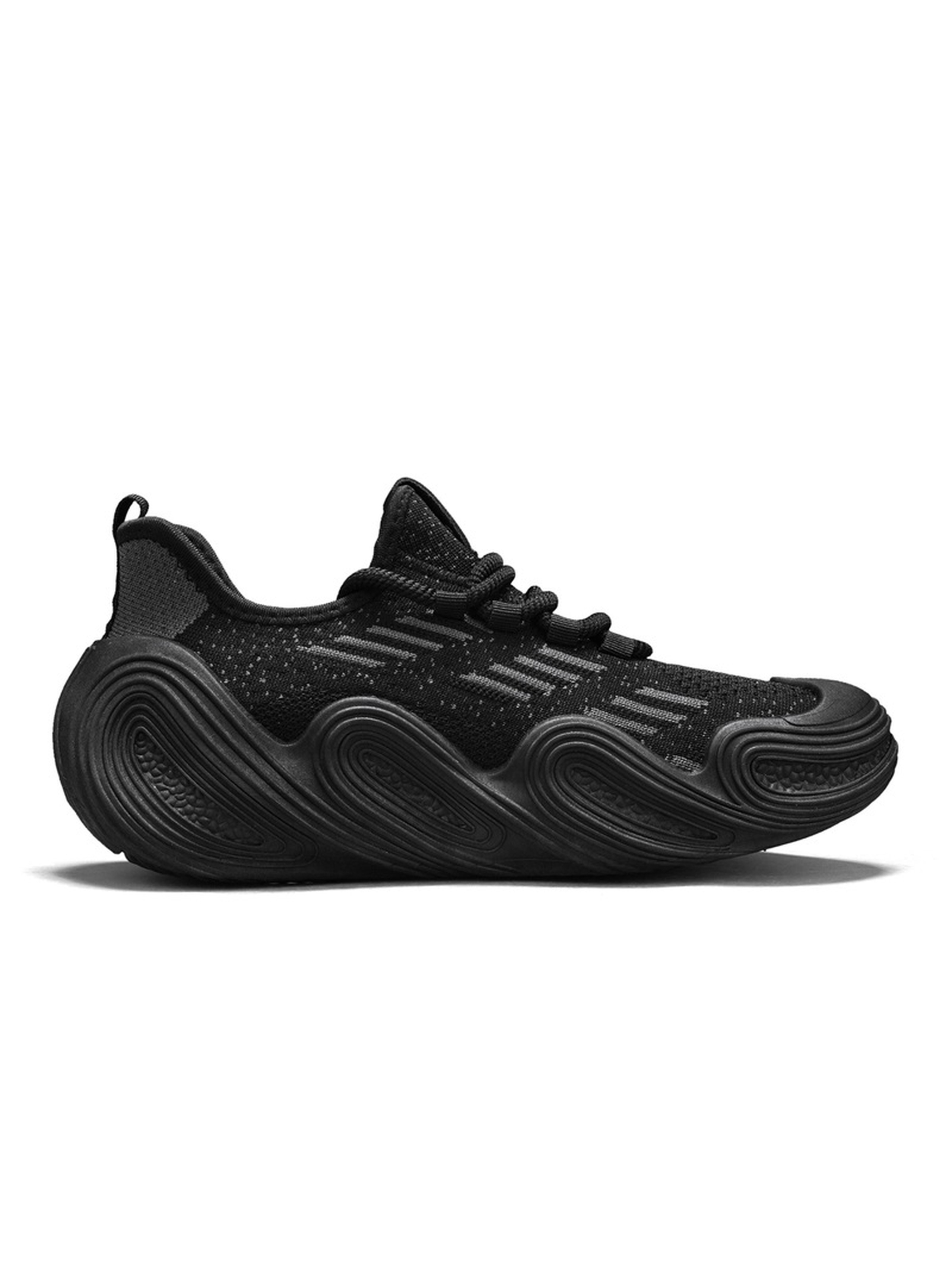 Black Lace Up Chunky Sneakers