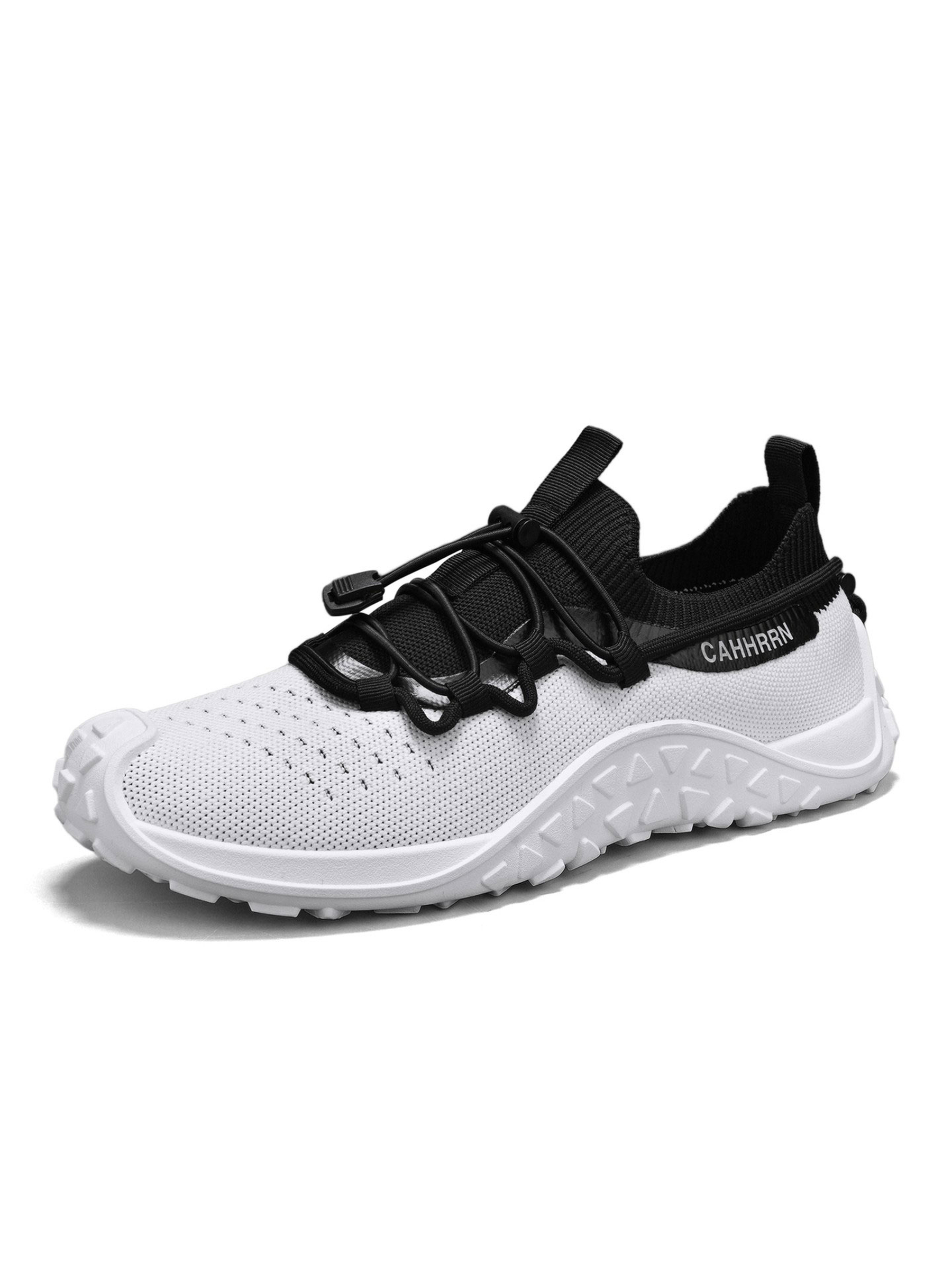 Mens White Breathable Sporty Sneakers