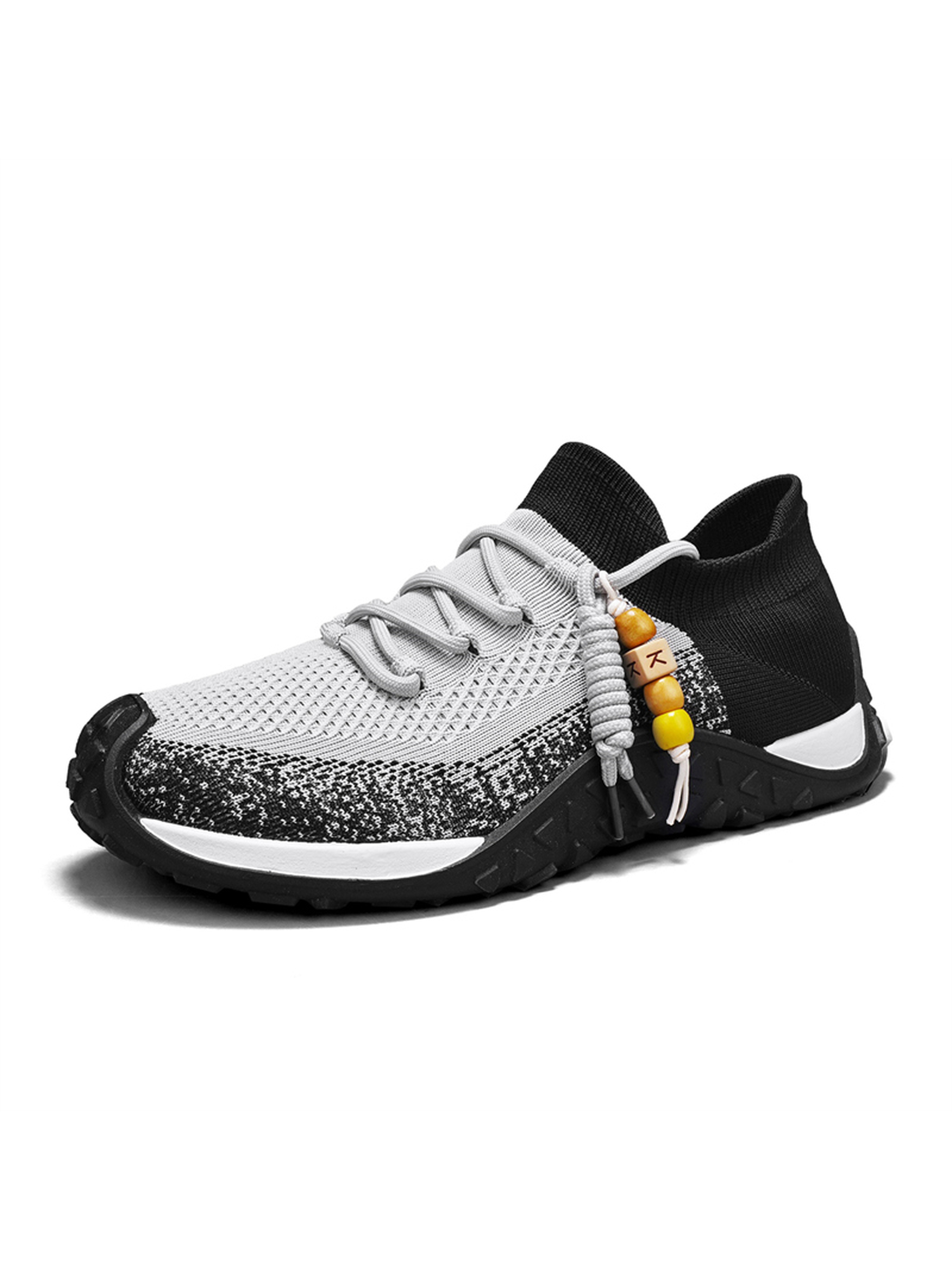 Black Knit Low Top Sneakers