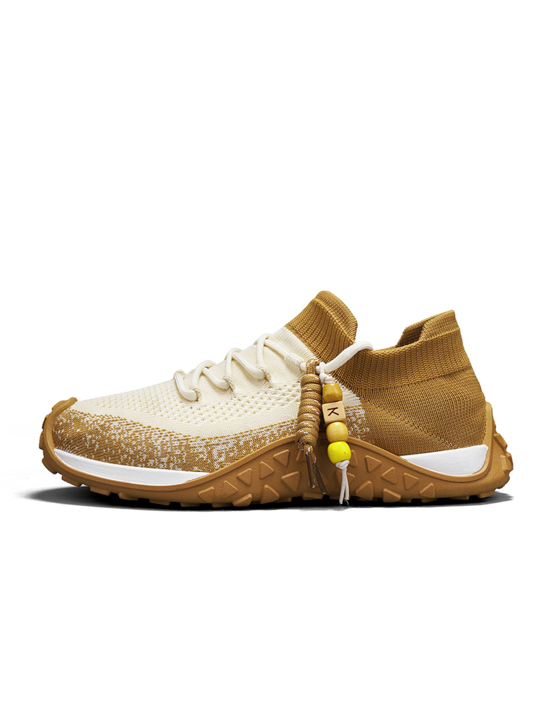 Knit Sporty Sneakers with Bead Charm