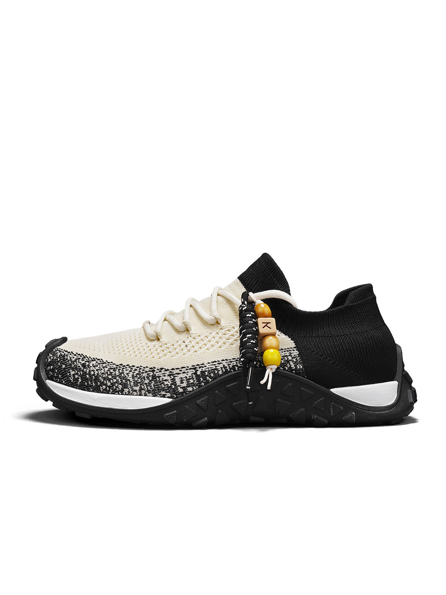 Beige Knit Comfort Sneakers