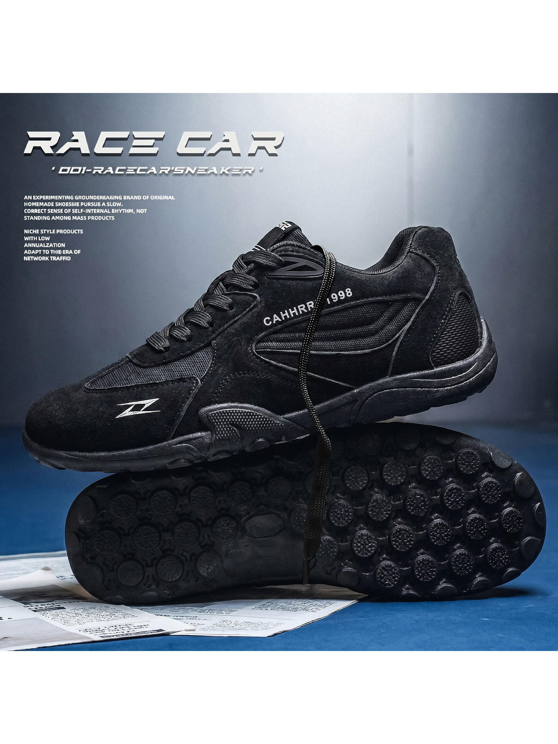 Black Sporty Lace Sneakers