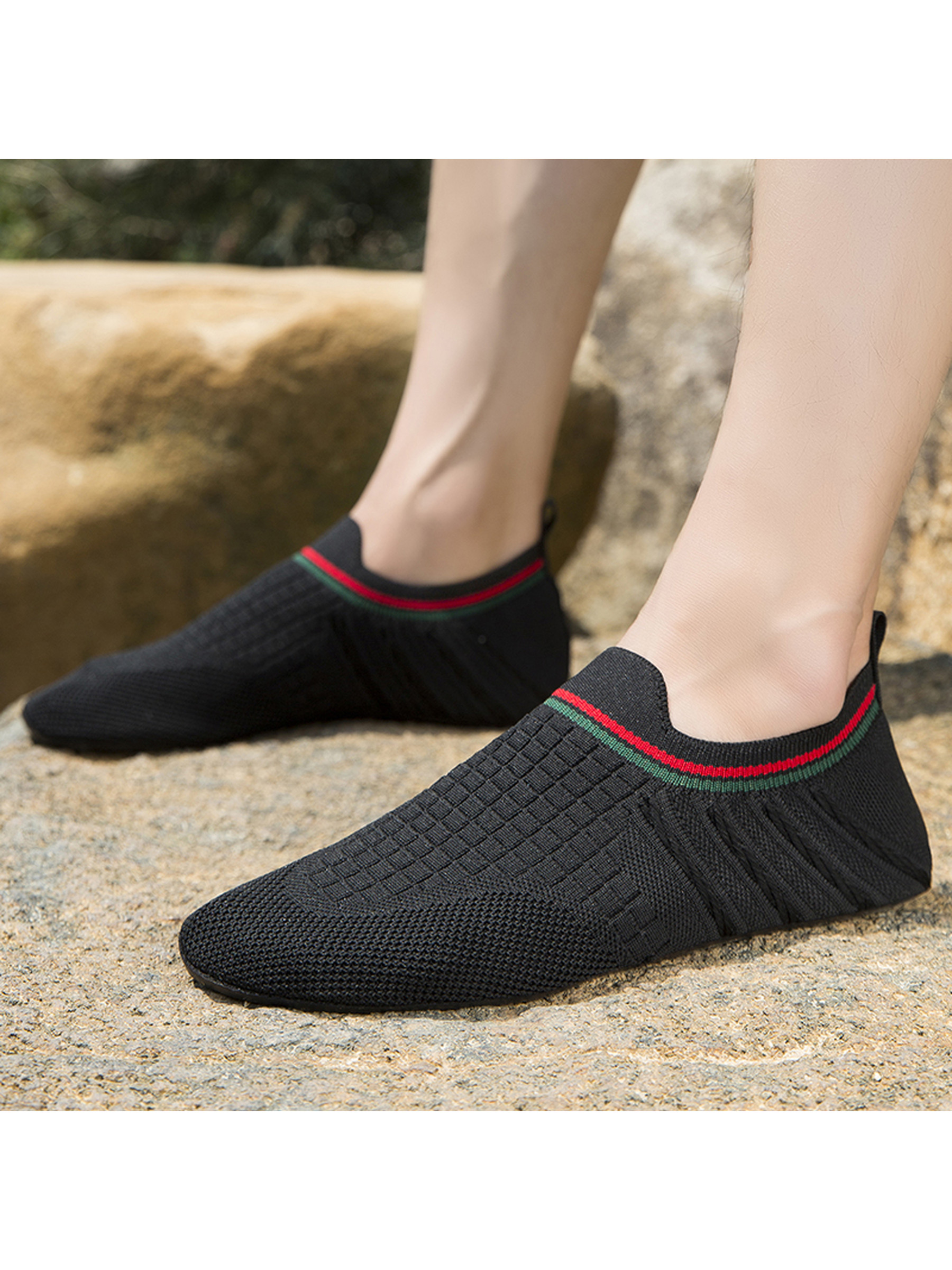 Black Slip On Knit Water Shoes