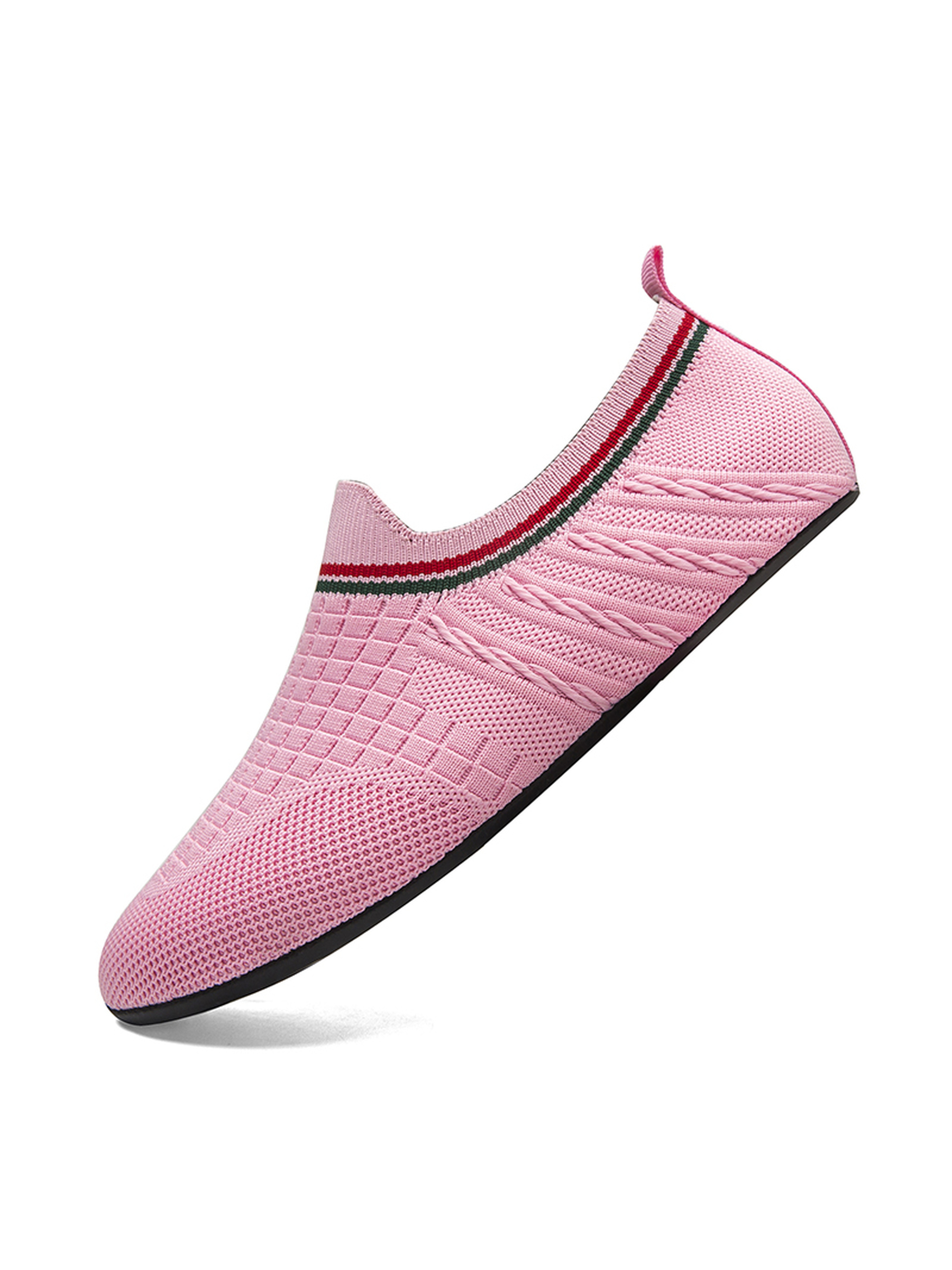 Pink Knit Slip-On Aqua Shoes