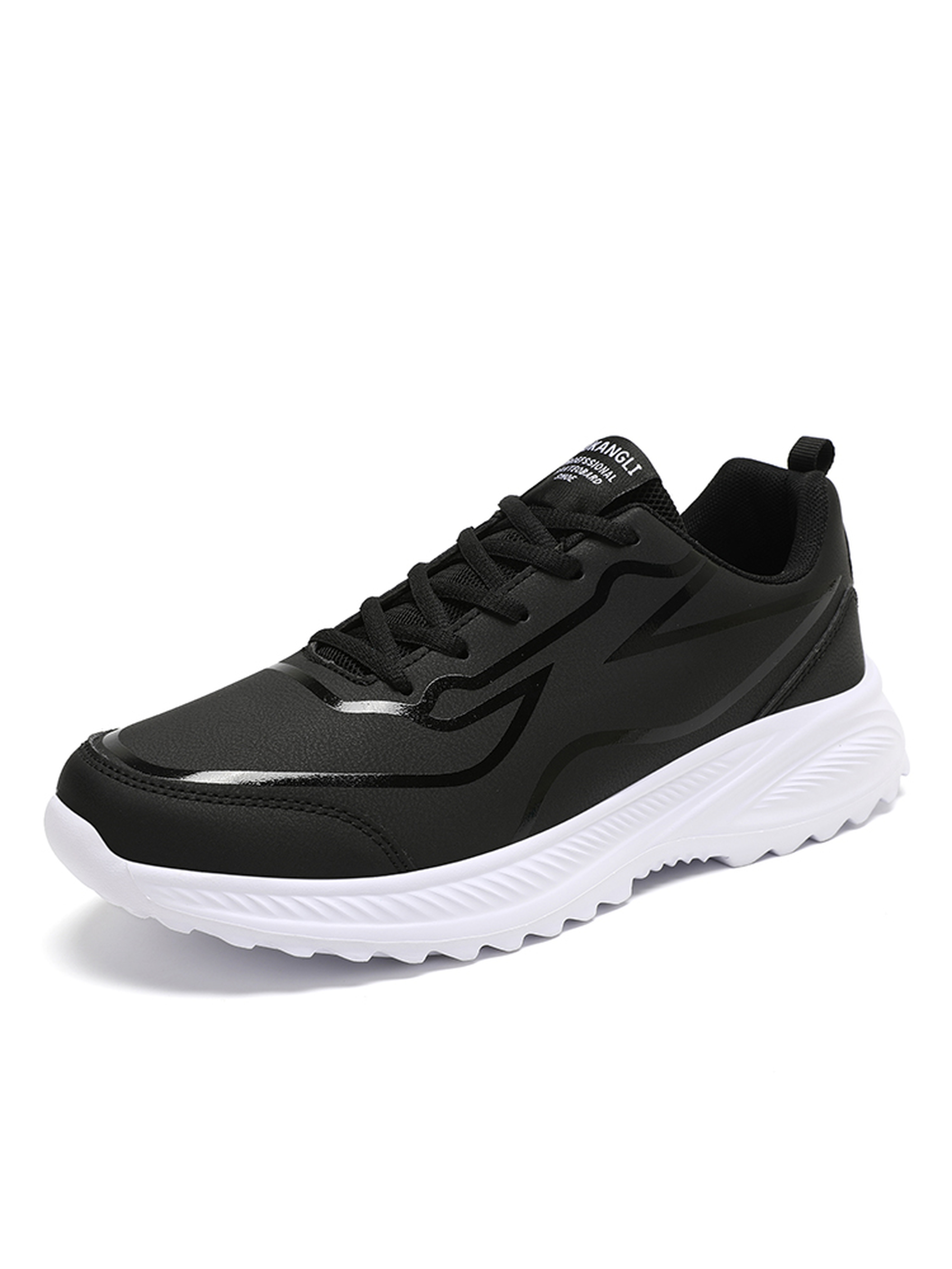 Mens Black Lace Up Sneakers