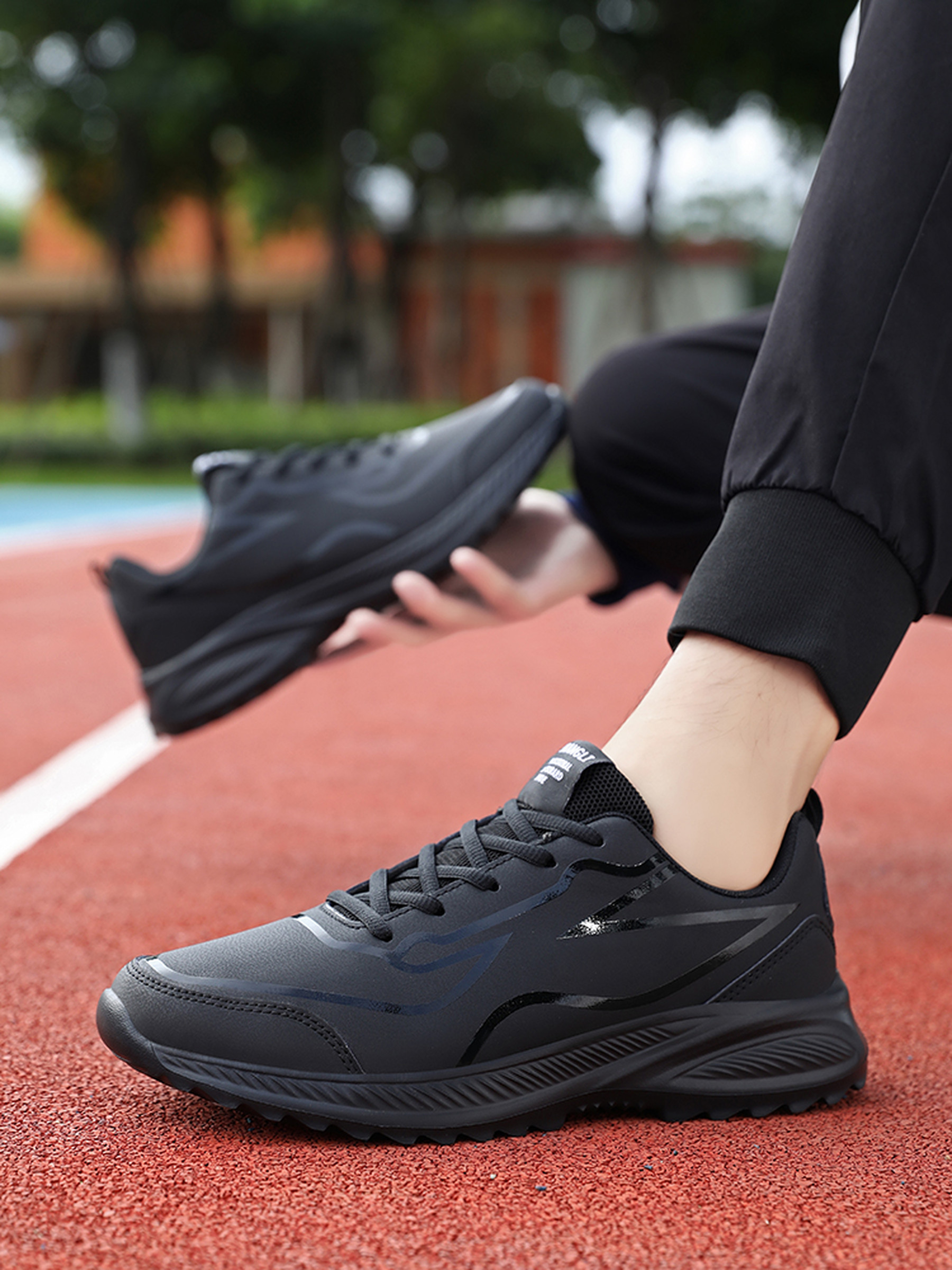 Black Sporty Lace Sneakers