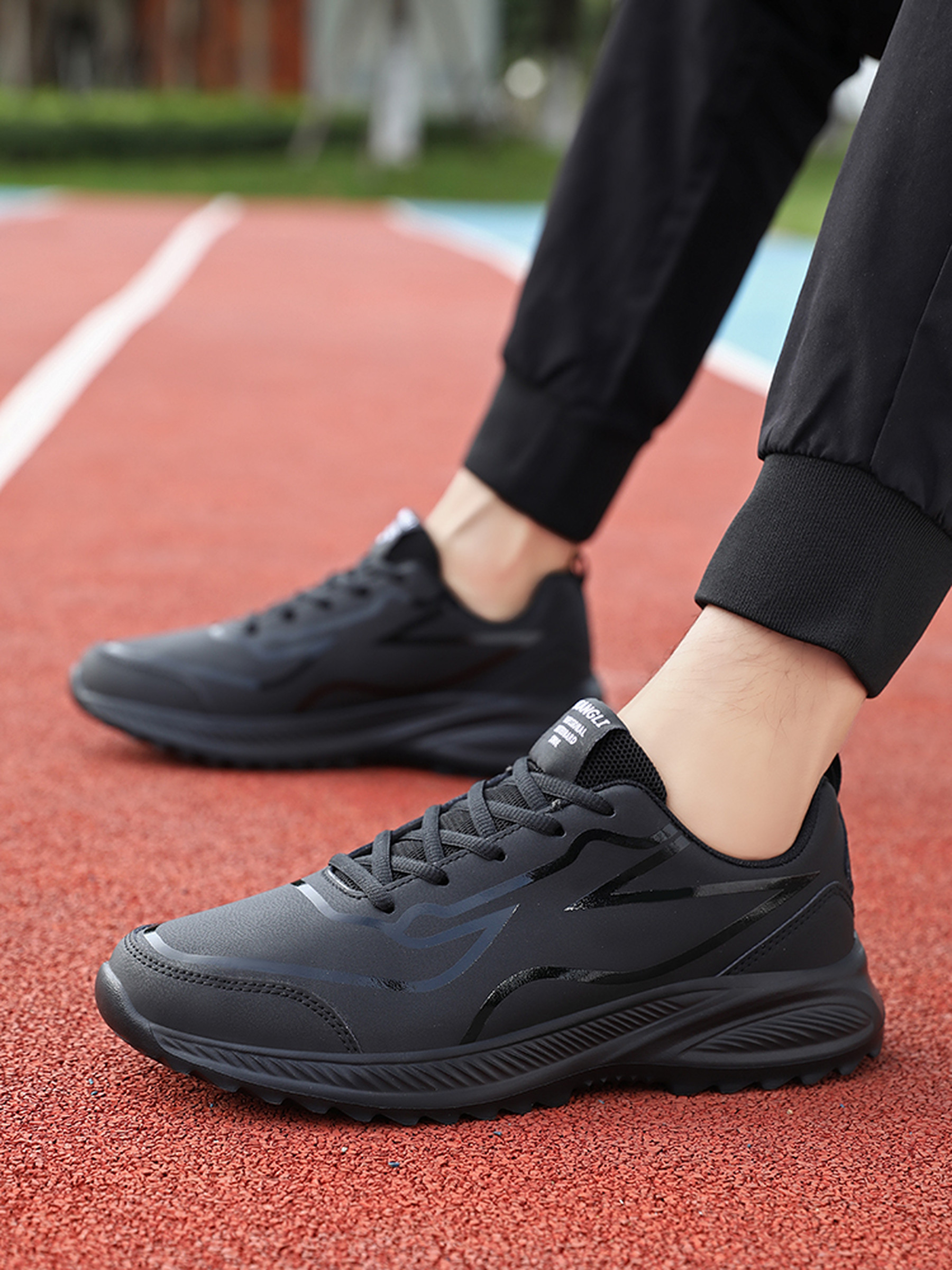 Black Sporty Lace Sneakers