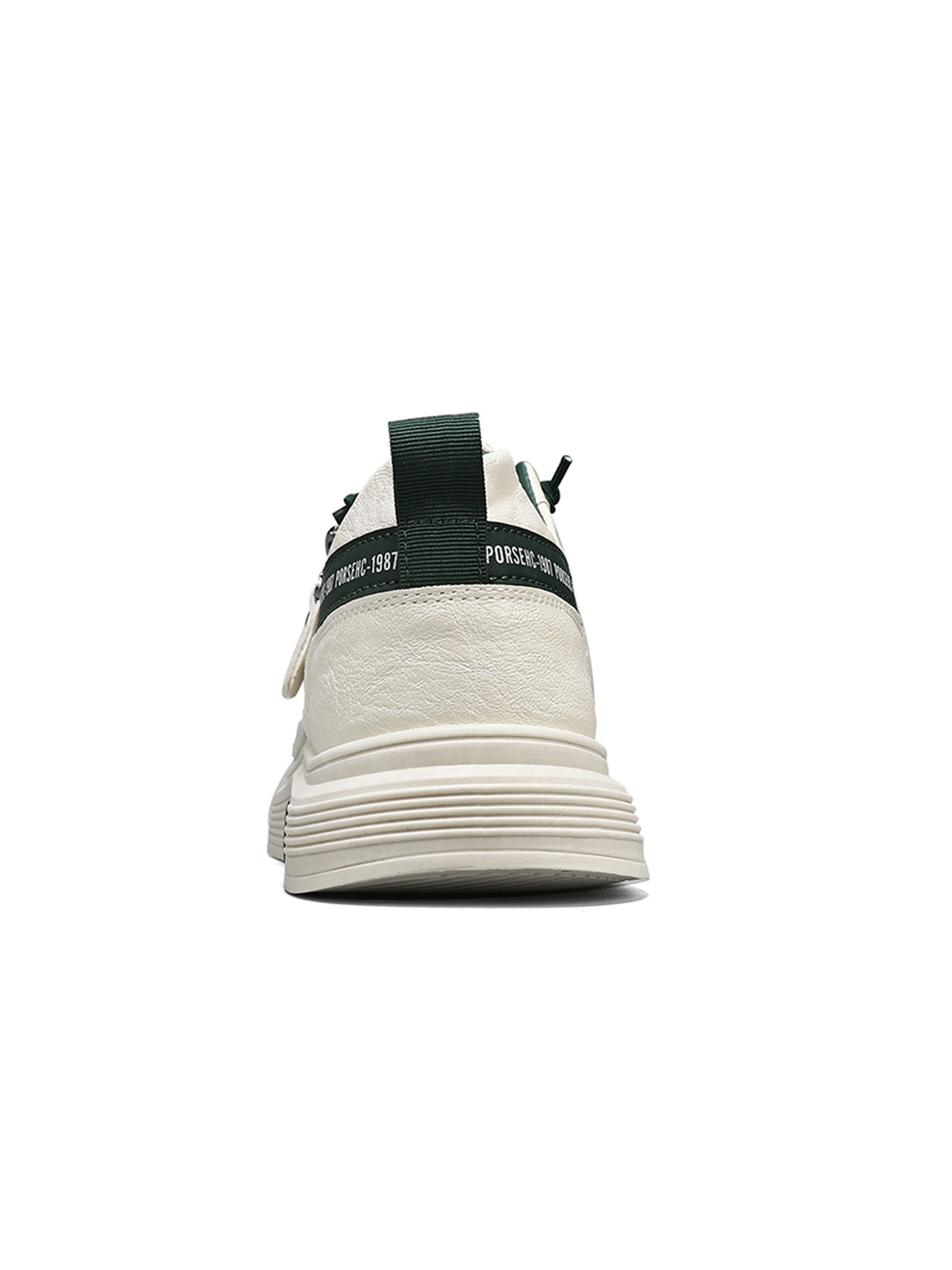 Mens Off-White Breathable Mesh Sneakers with Side Zip