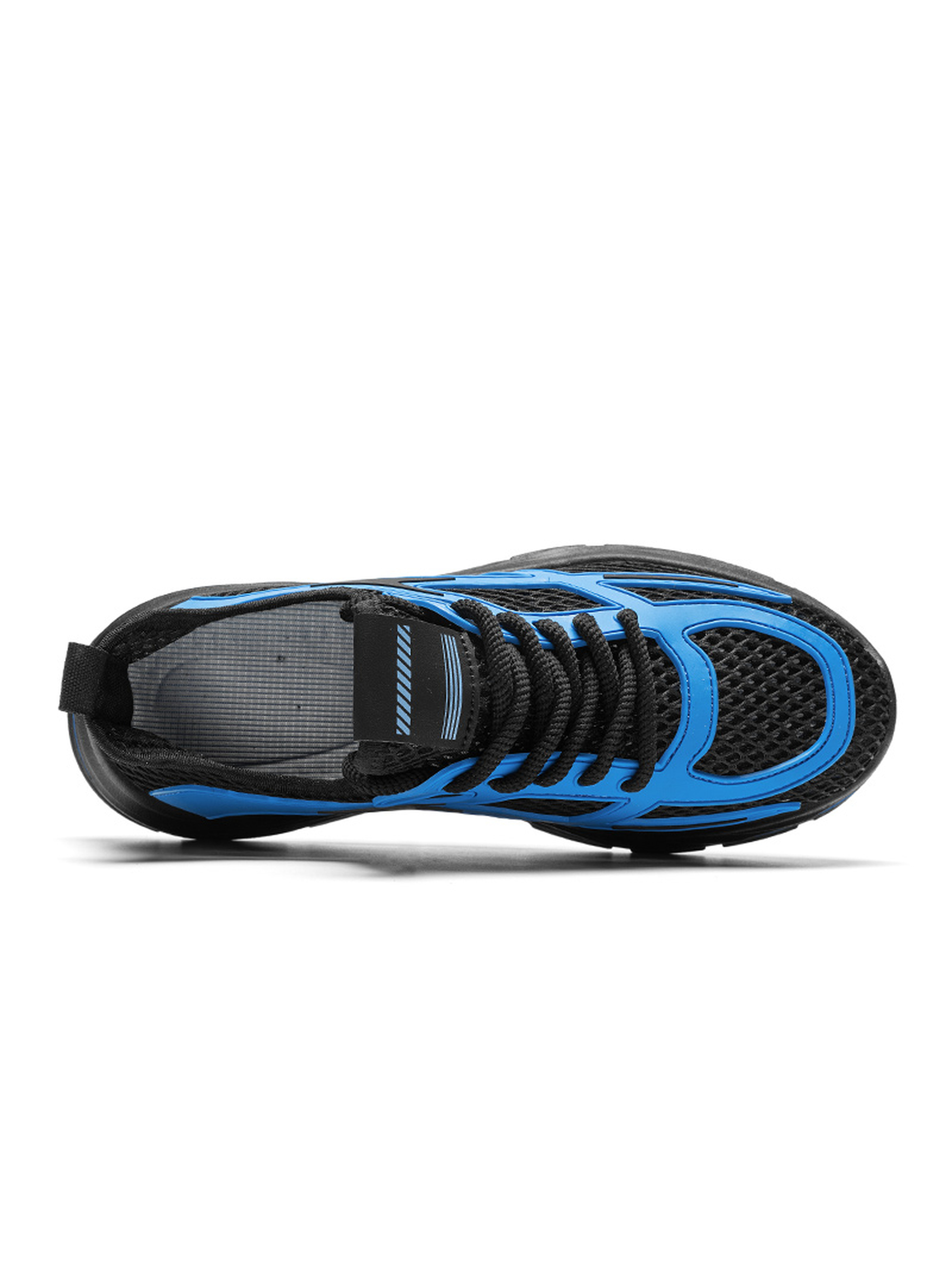 Mens Dynamic Black Mesh Sporty Sneakers