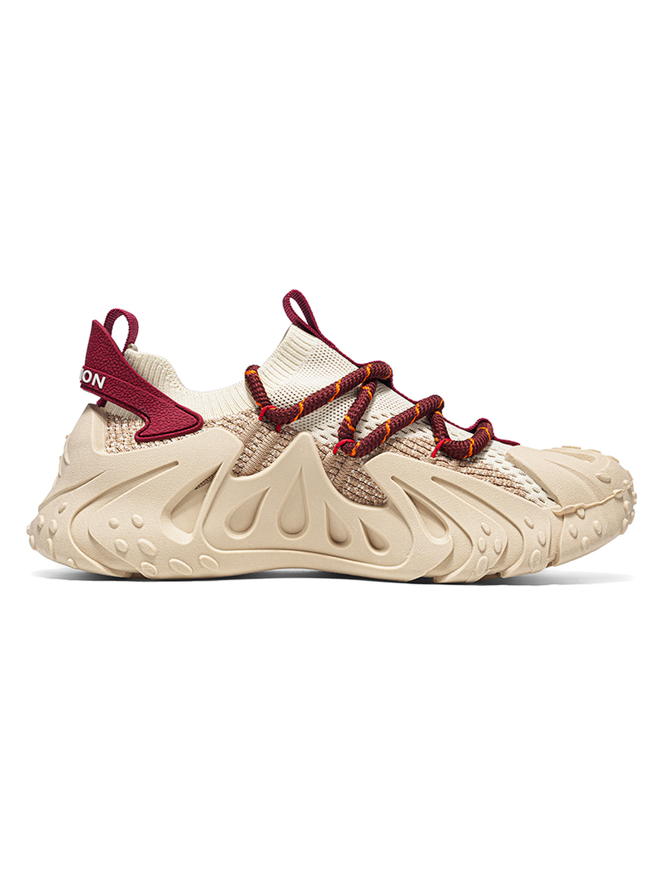 Beige Lightweight Lace Up Sneakers