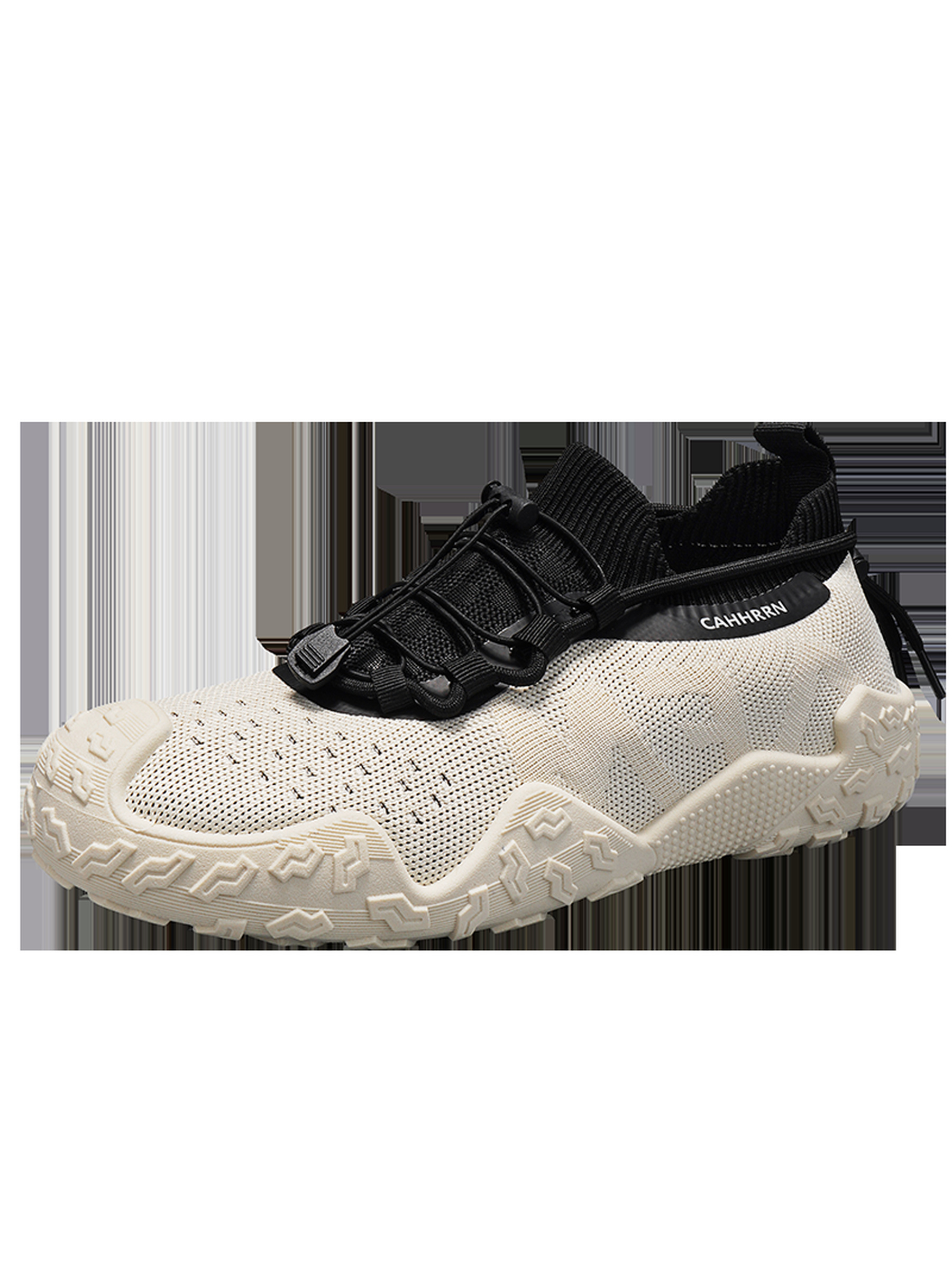 Cream Lightweight Breathable Lace Up Sneakers