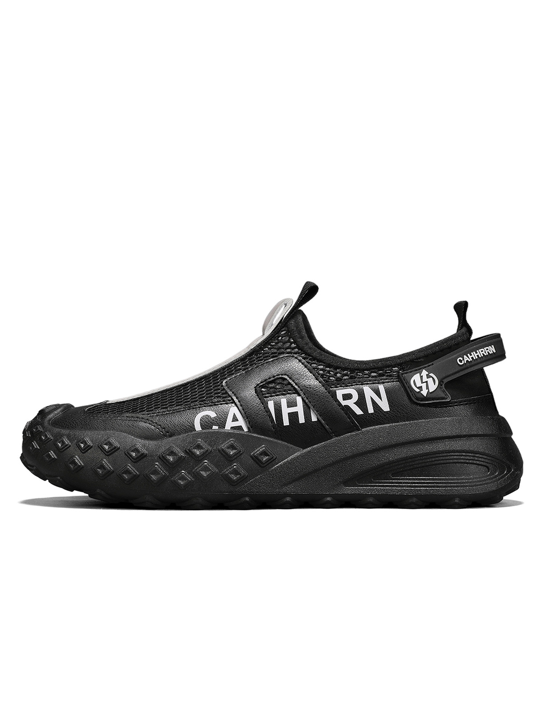Black Breathable Slip-On Sneakers