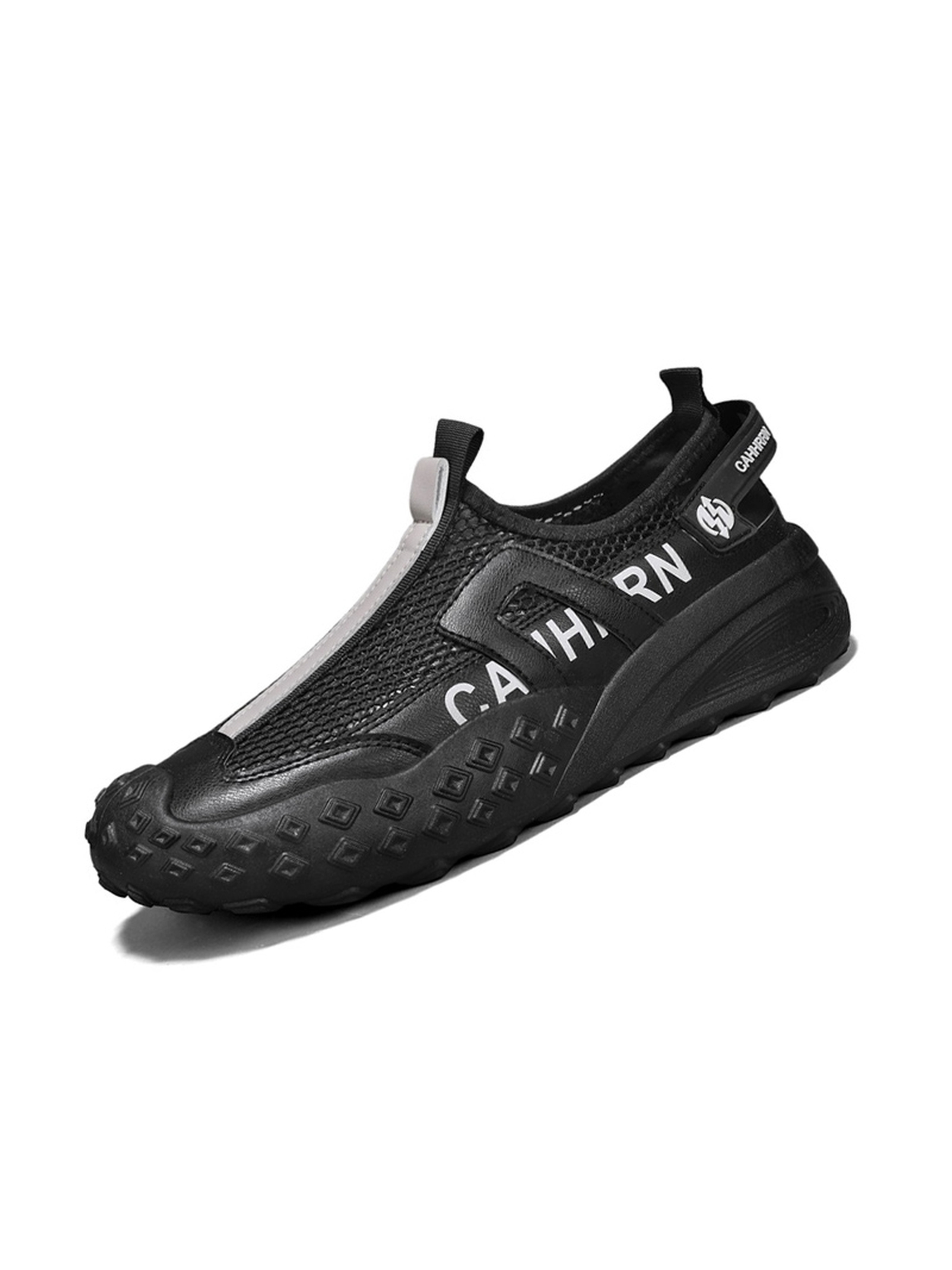 Black Breathable Slip-On Sneakers