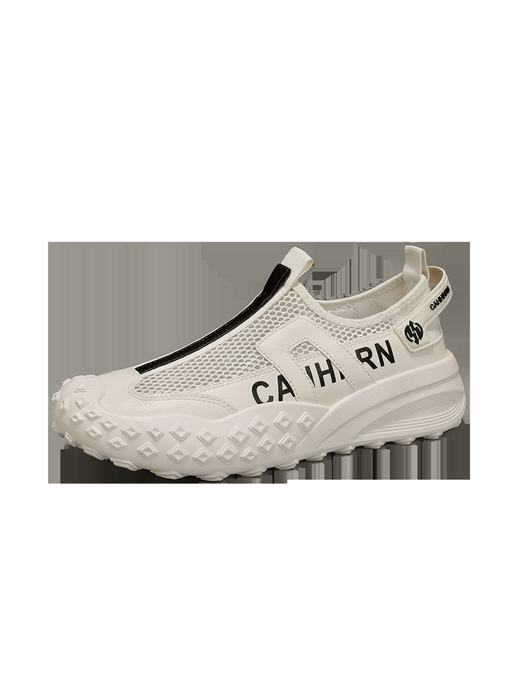 Cream Mesh Lightweight Slip-On Sneakers