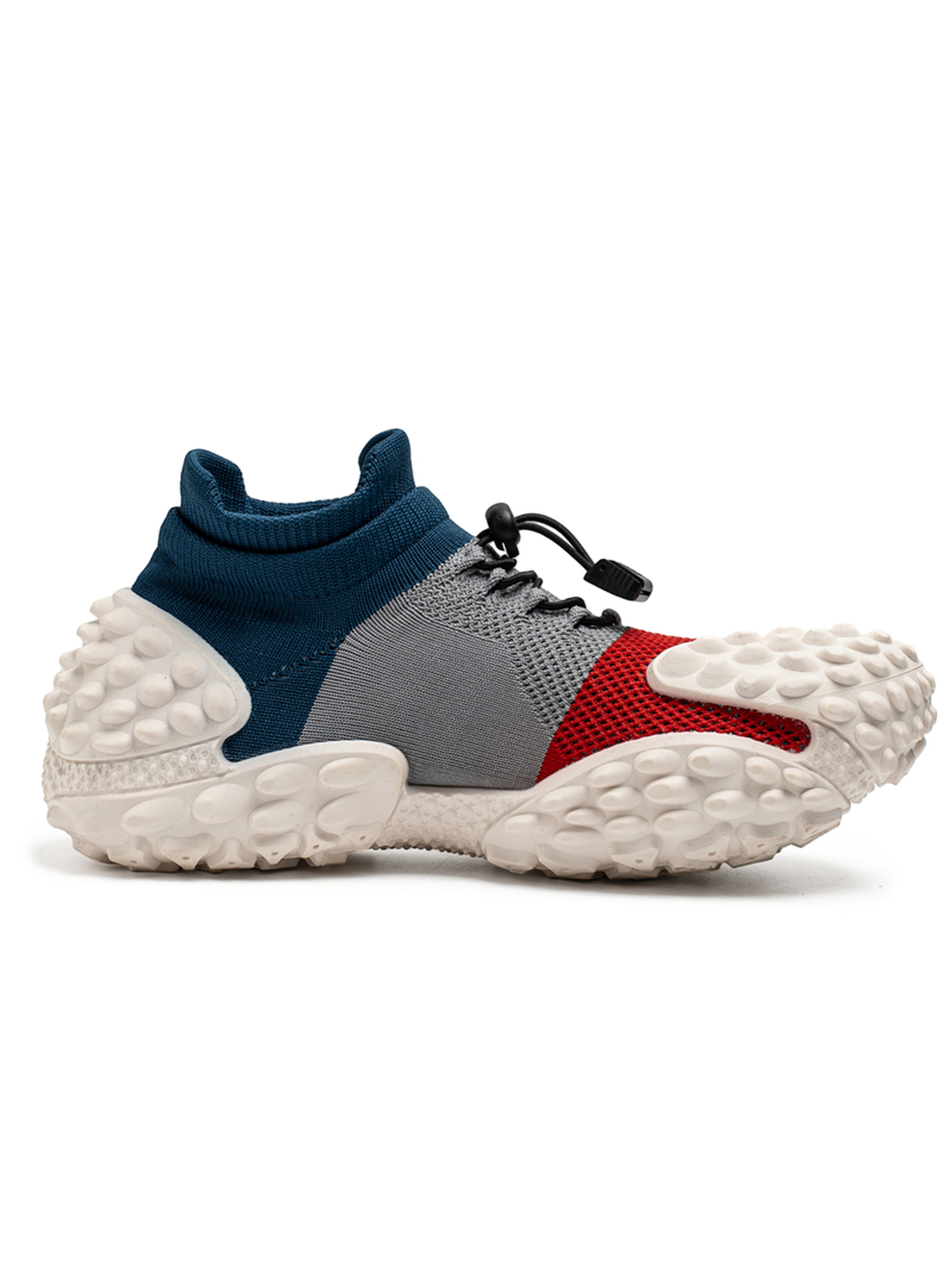 Mens Color Block Knit Sporty Sneakers