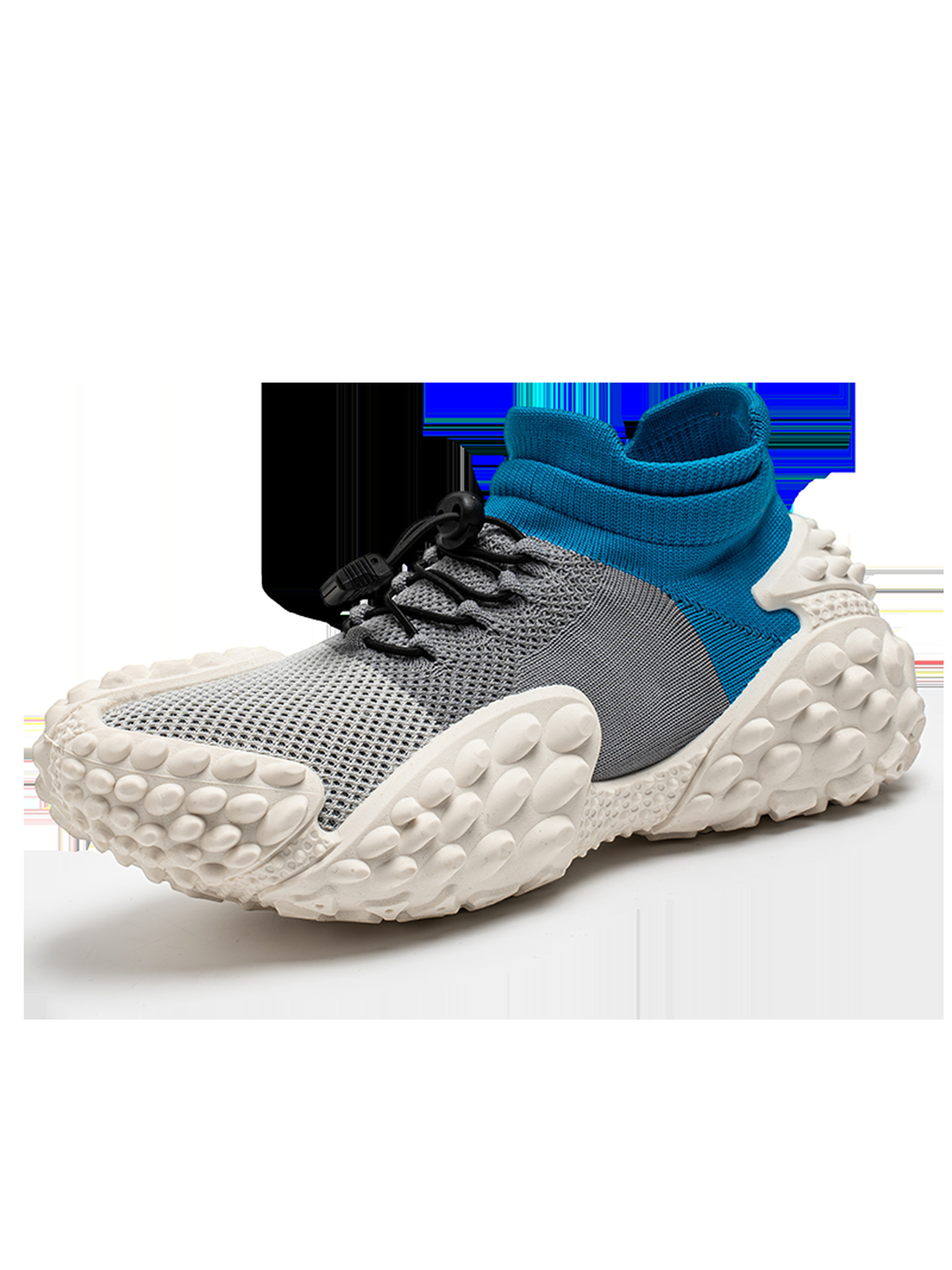 Mens Color Block Knit Sporty Sneakers