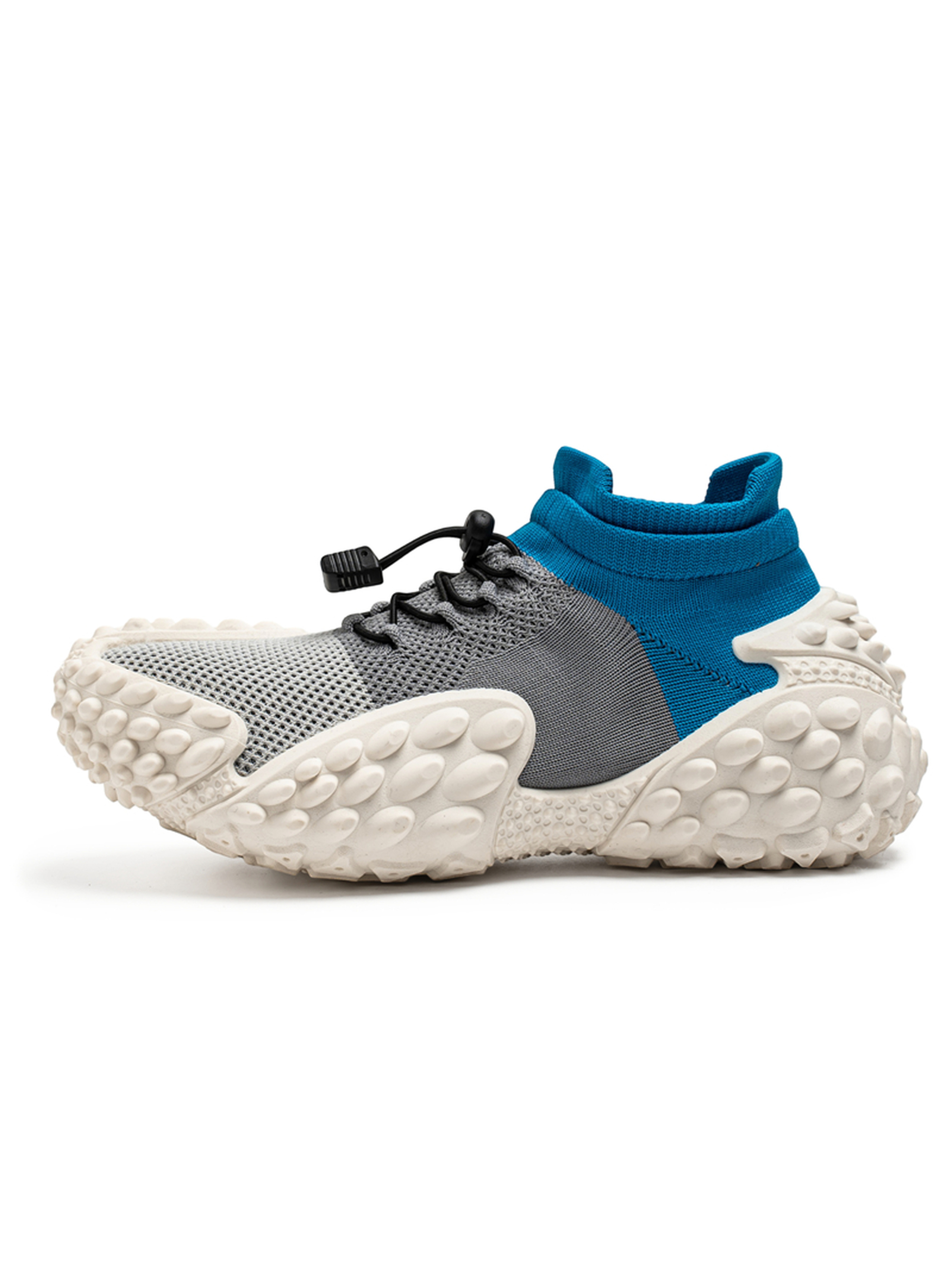 Mens Color Block Knit Sporty Sneakers
