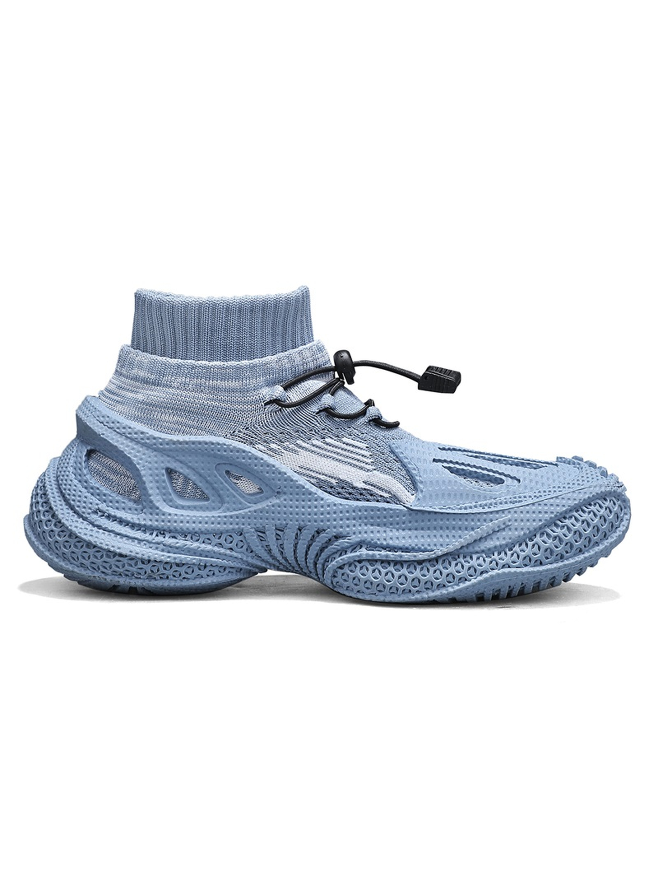 Breathable Knit Toggle Lace Sneakers