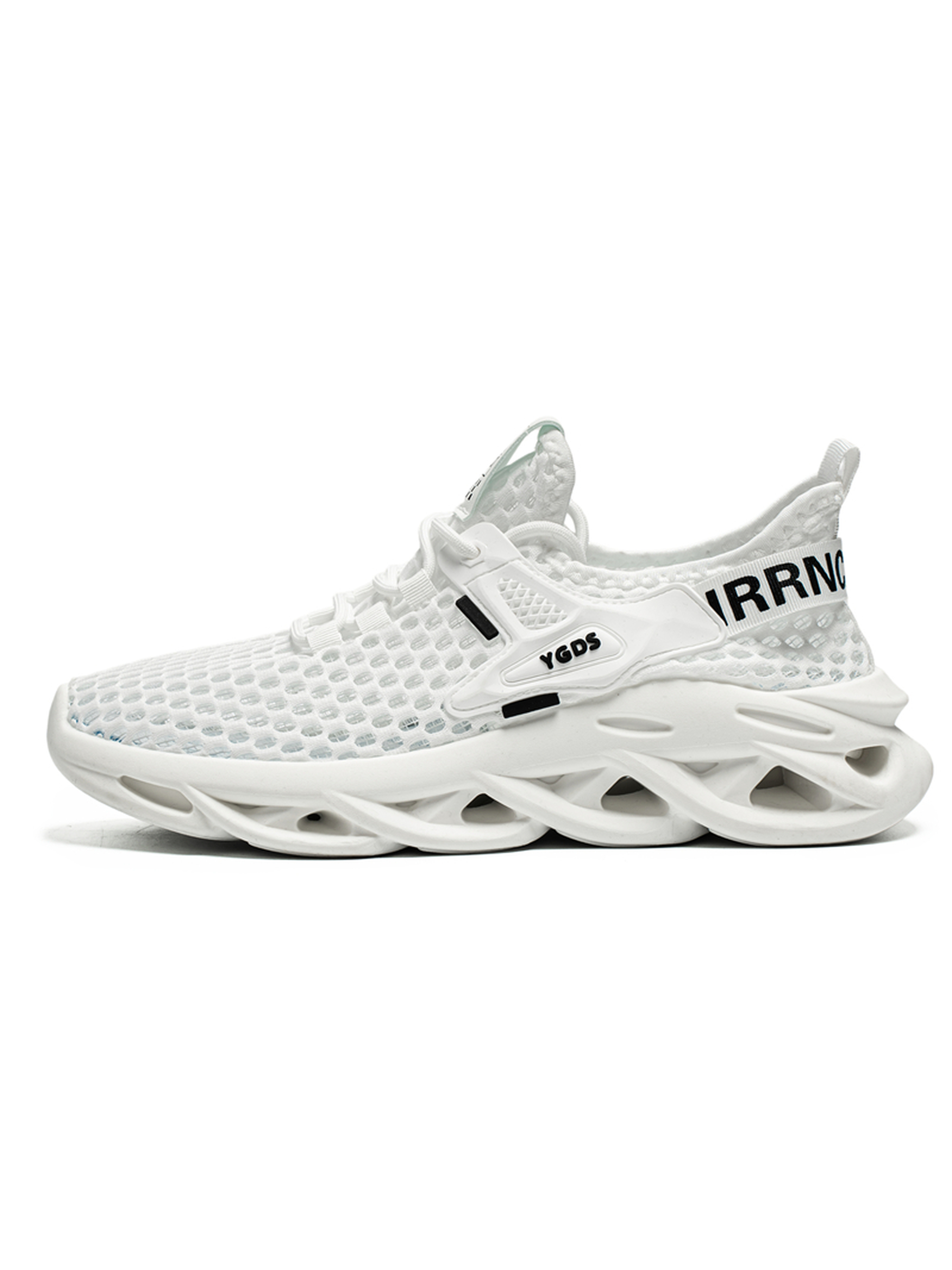 Mens White Mesh Breathable Sneakers
