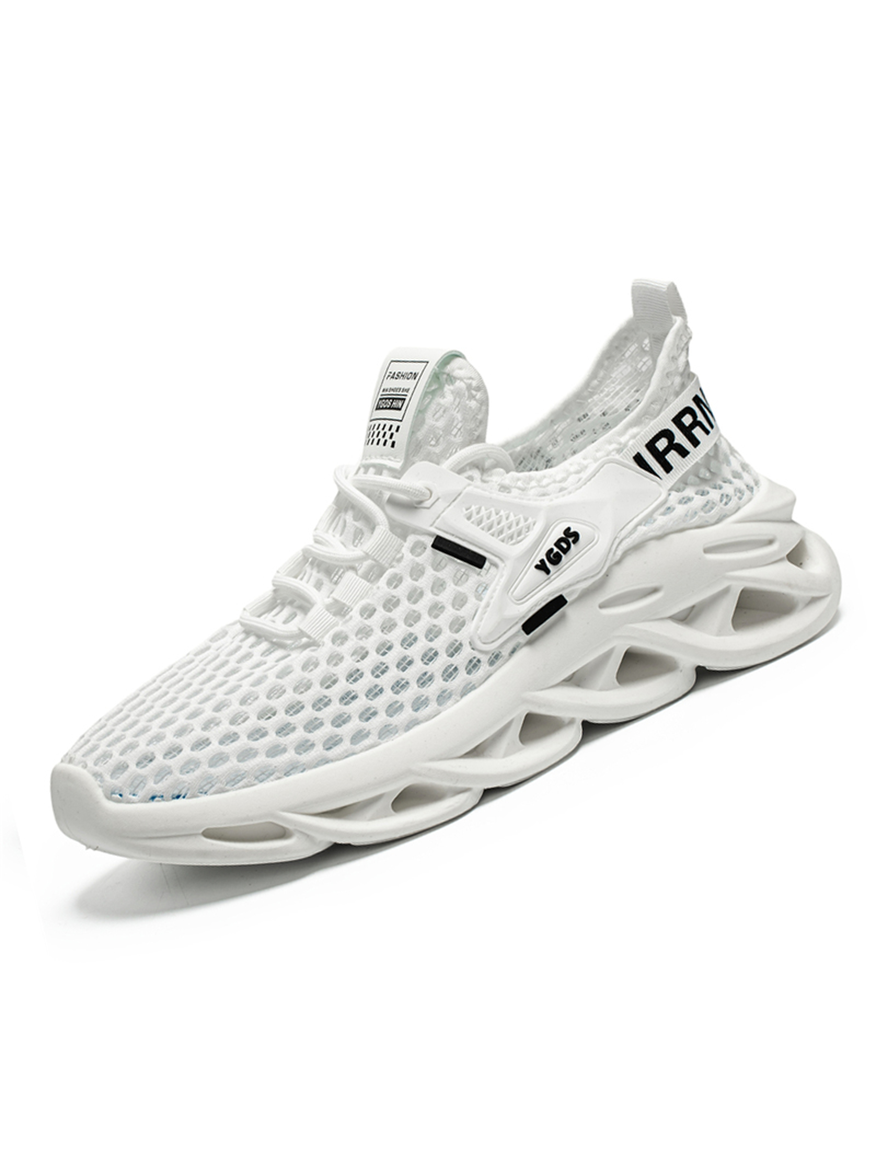 Mens White Mesh Breathable Sneakers