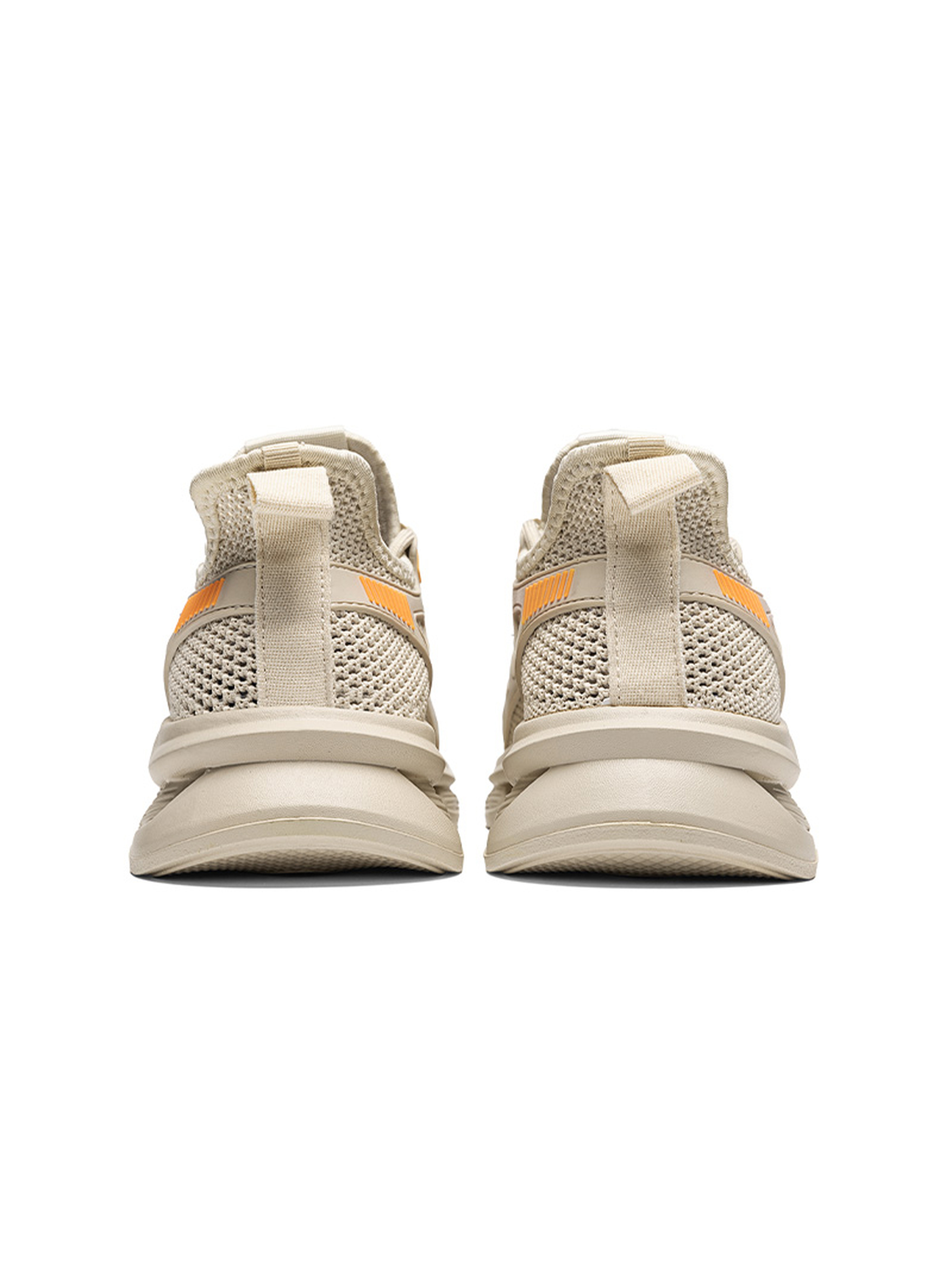 Beige Breathable Mesh Lace Up Sneakers