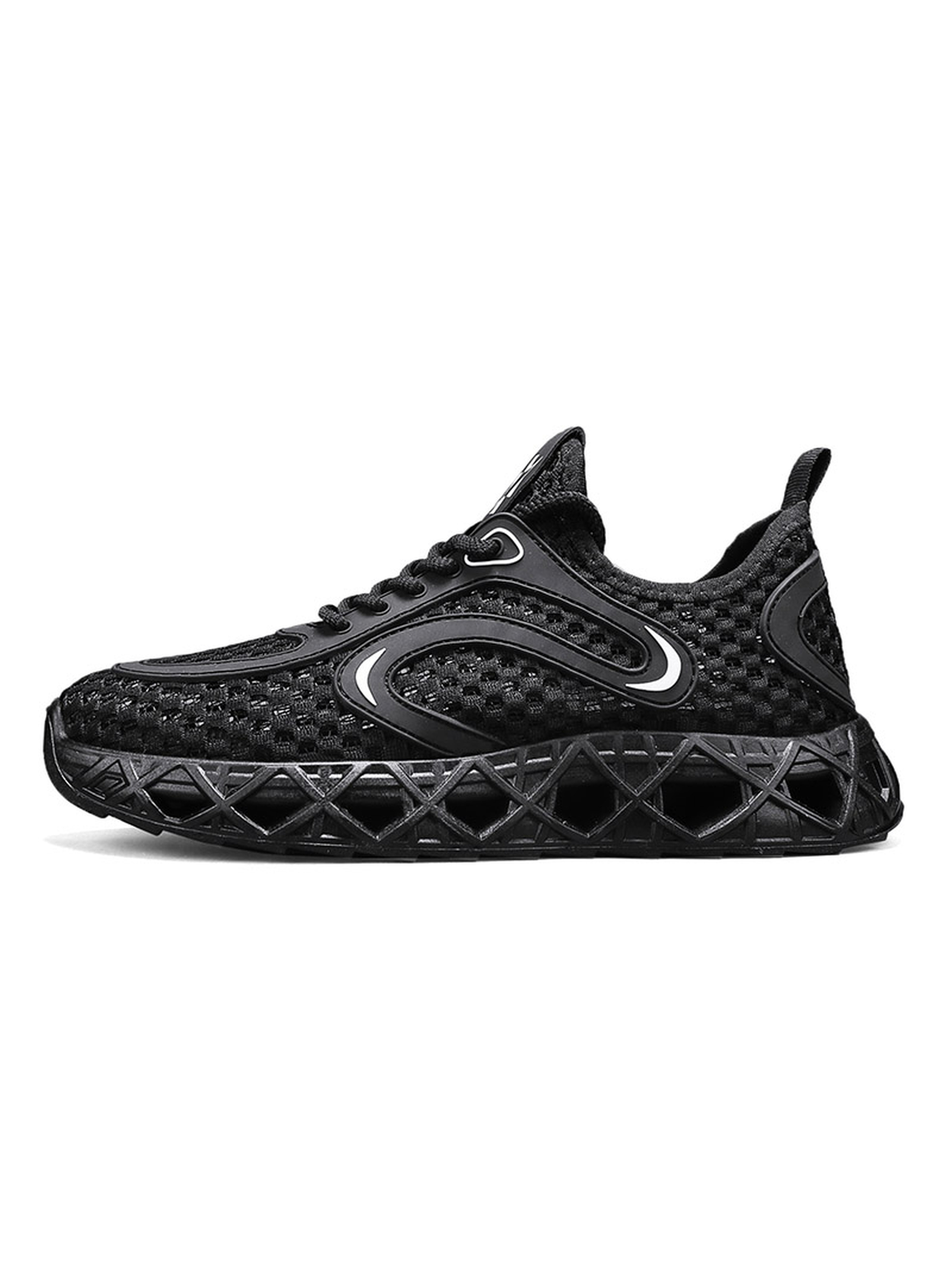 Black Lightweight Breathable Sneakers