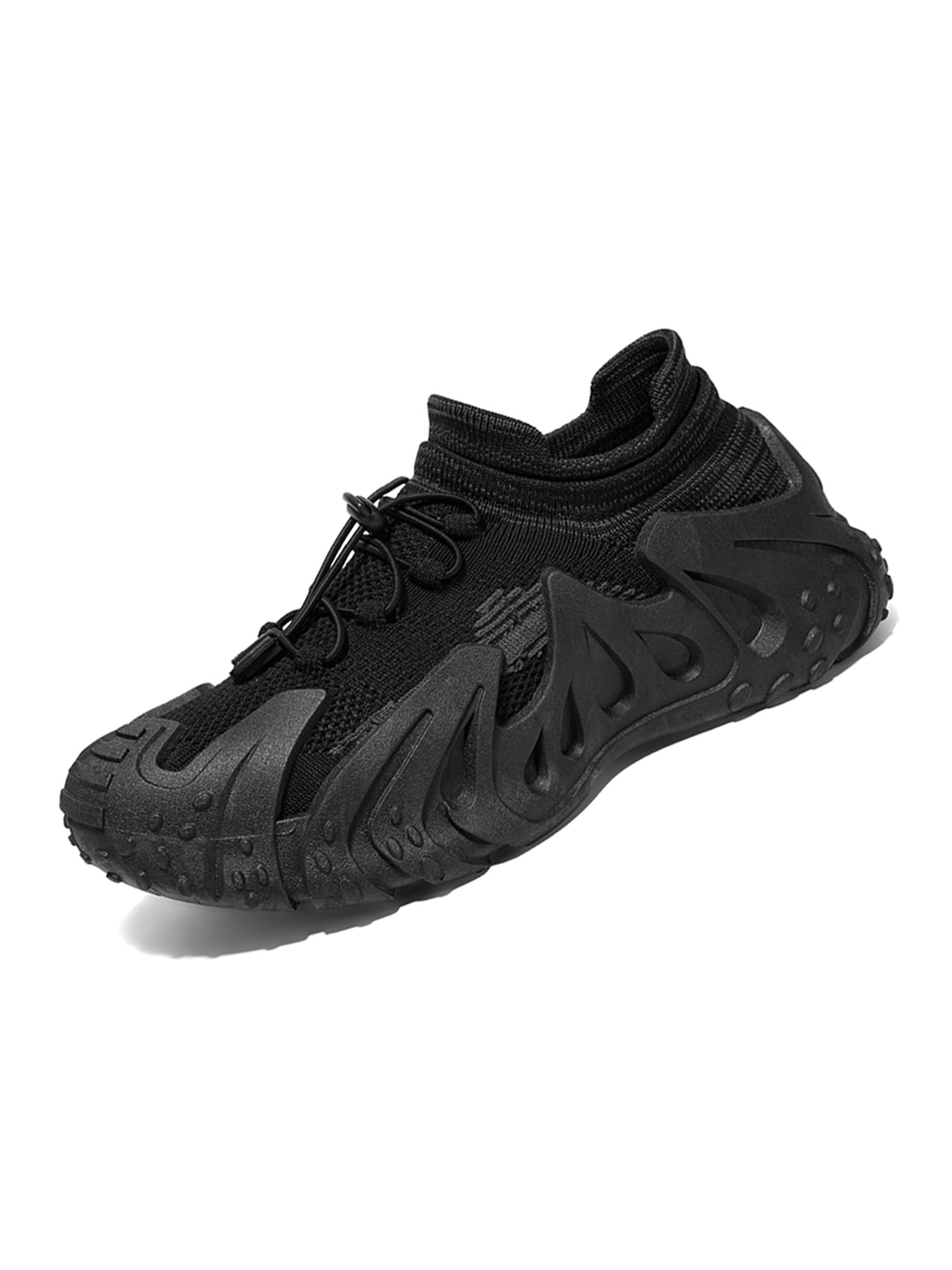 Black Lightweight Toggle String Sneakers