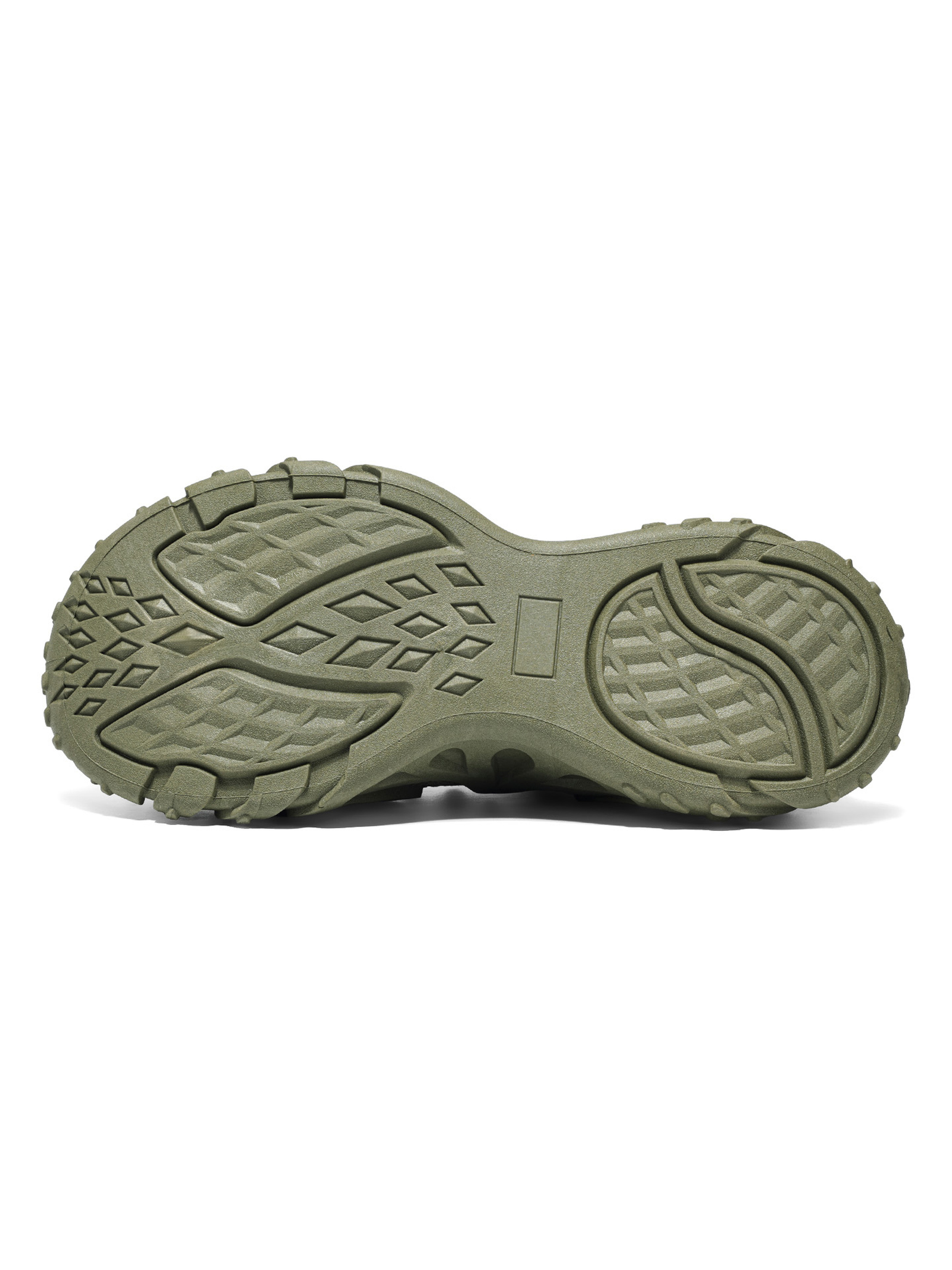 Mens Olive Green Knit Sneakers with Adjustable Lace