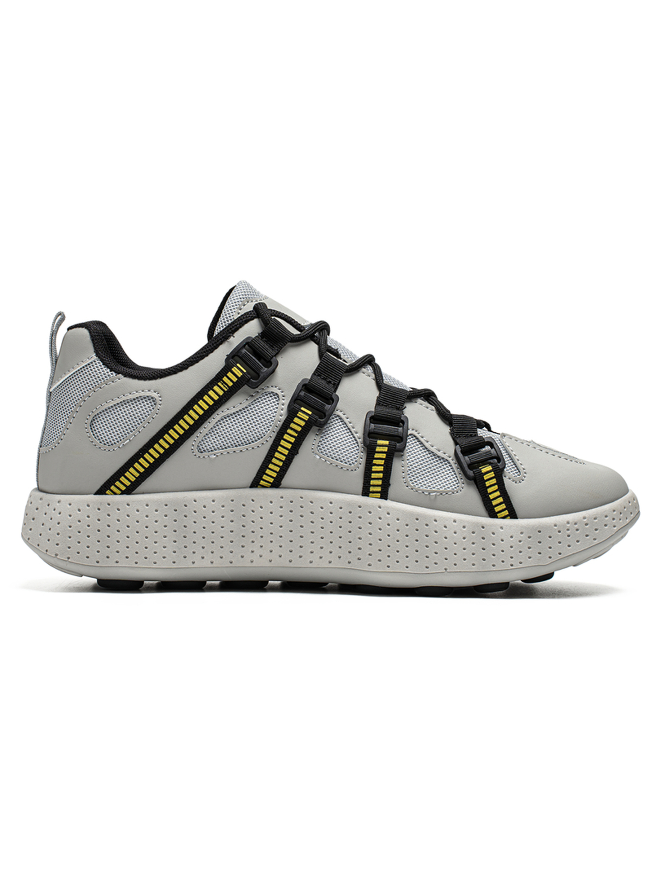 Mens Grey Lightweight Sporty Sneakers