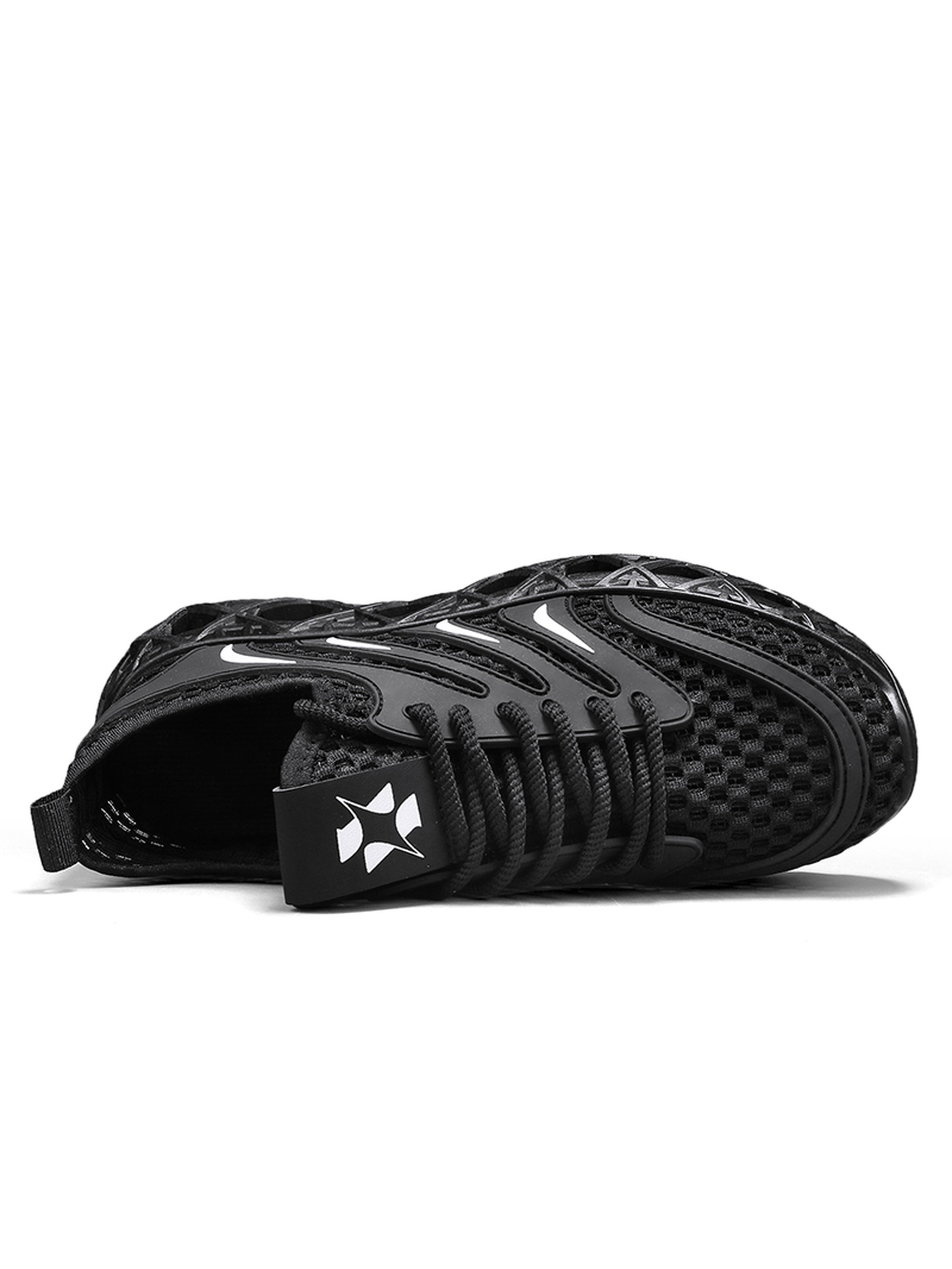 Black Mesh Sports Sneakers