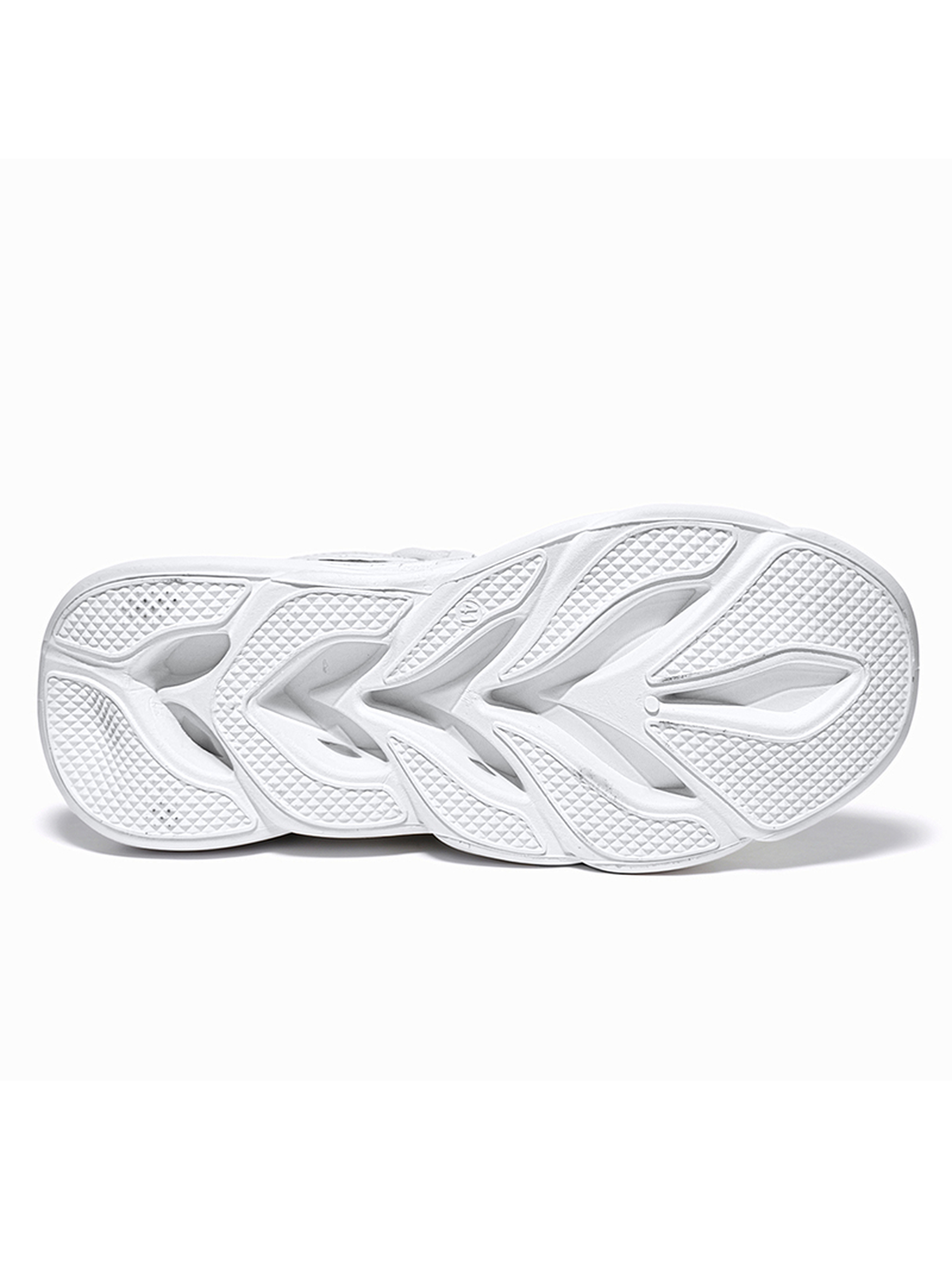 Mens White Knit Sporty Sneakers