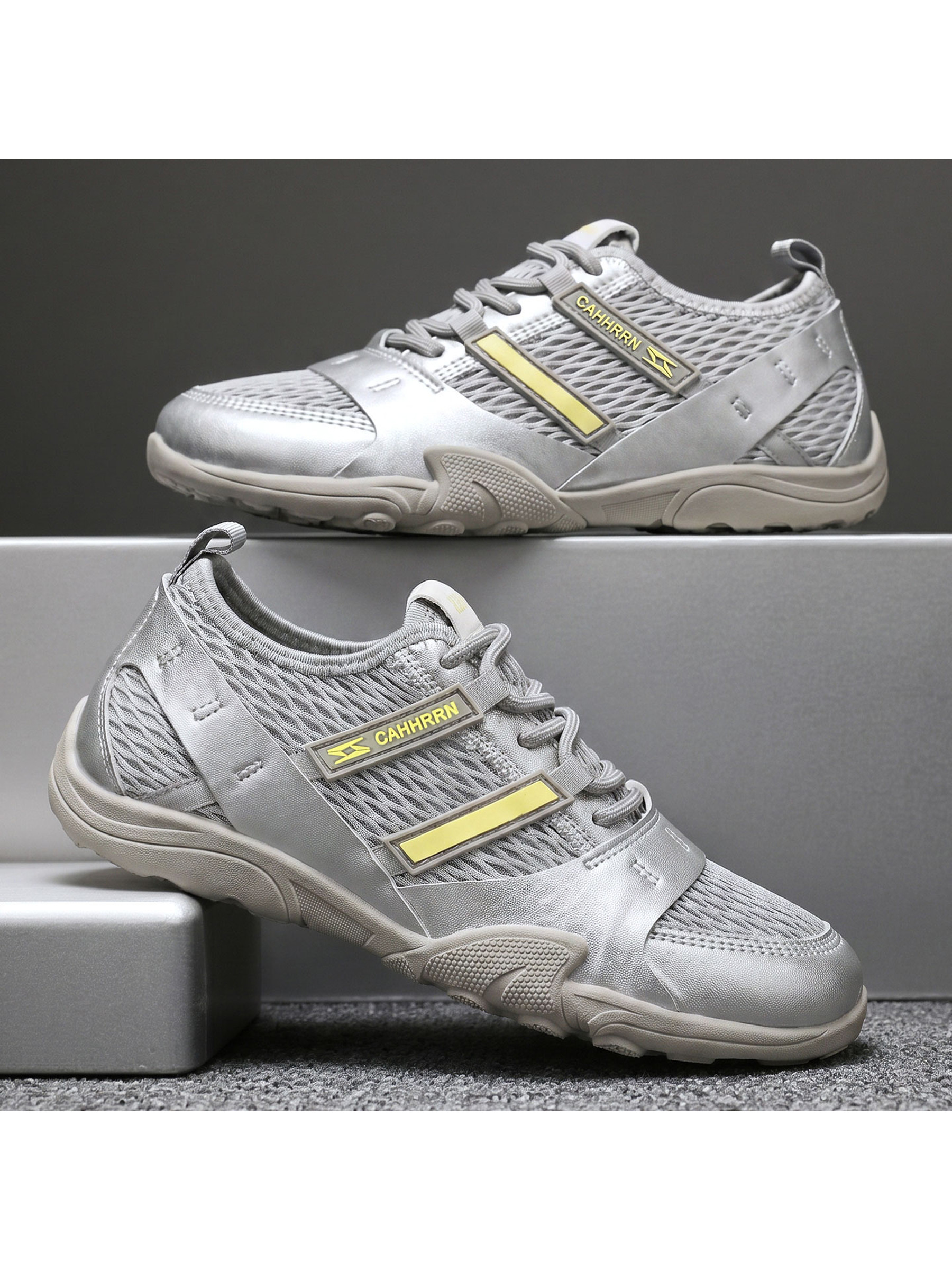 Mens Lightweight Grey Sporty Sneakers