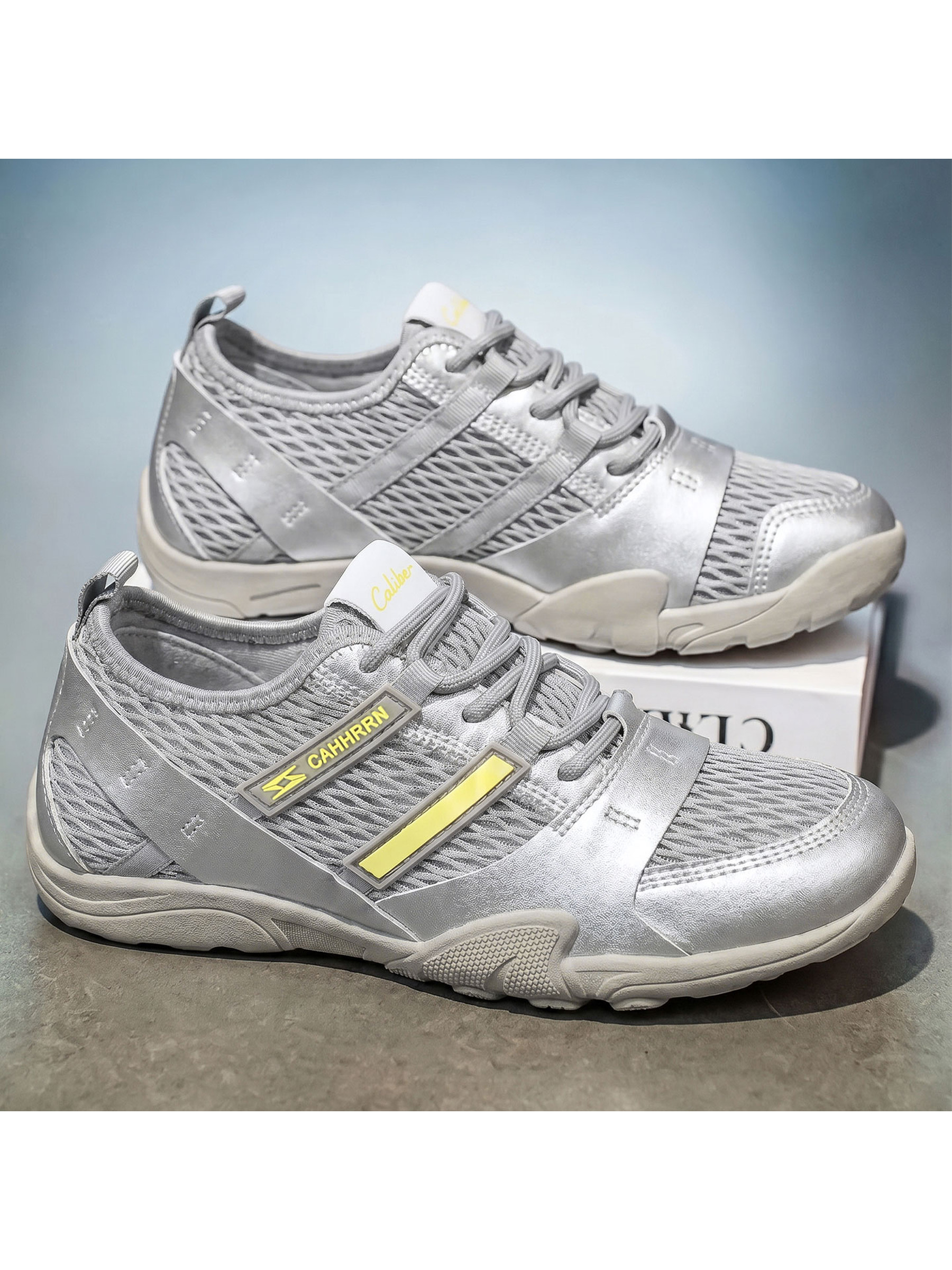 Mens Lightweight Grey Sporty Sneakers