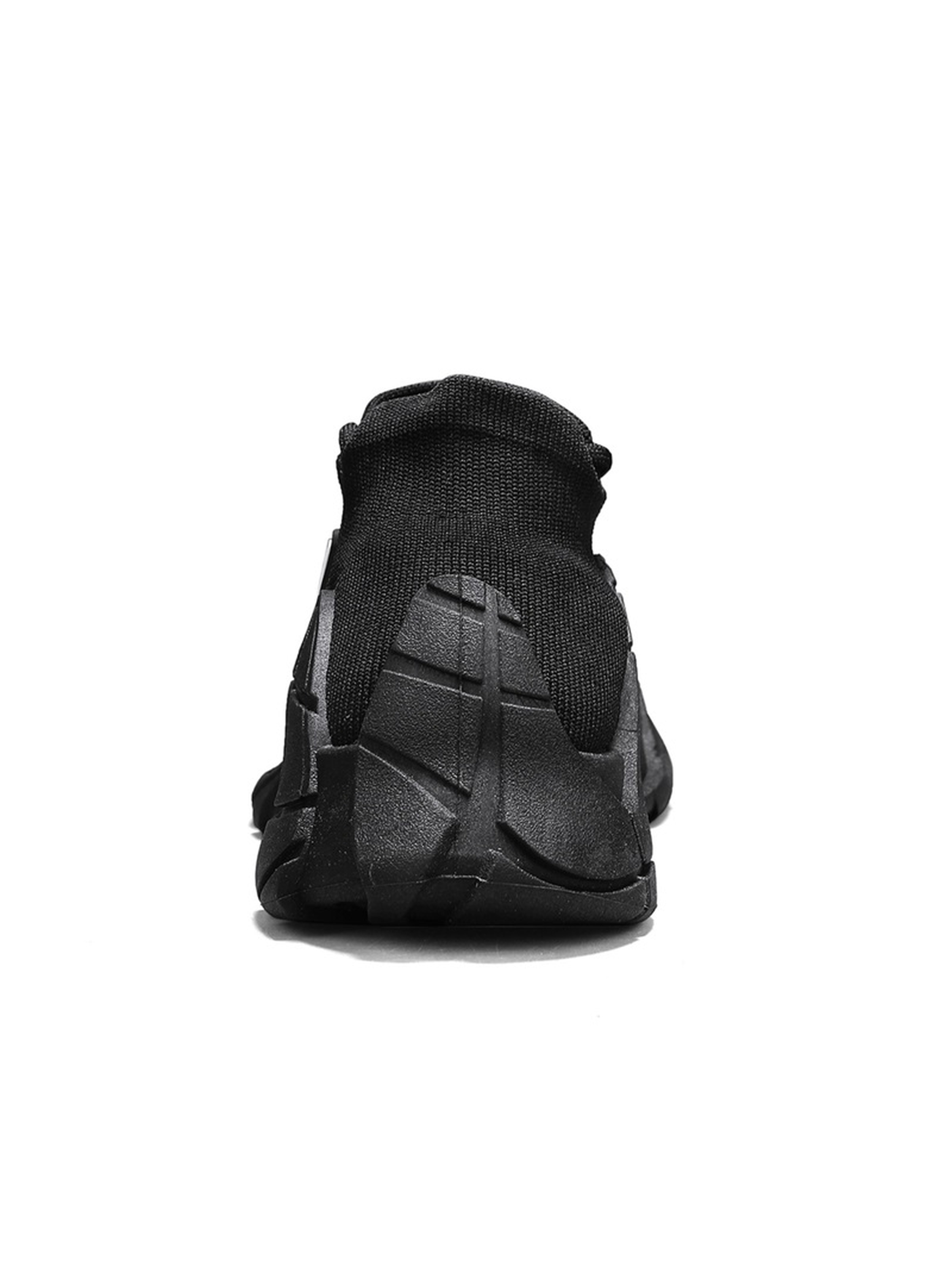 Black Lightweight Knit Lace Detail Sneakers